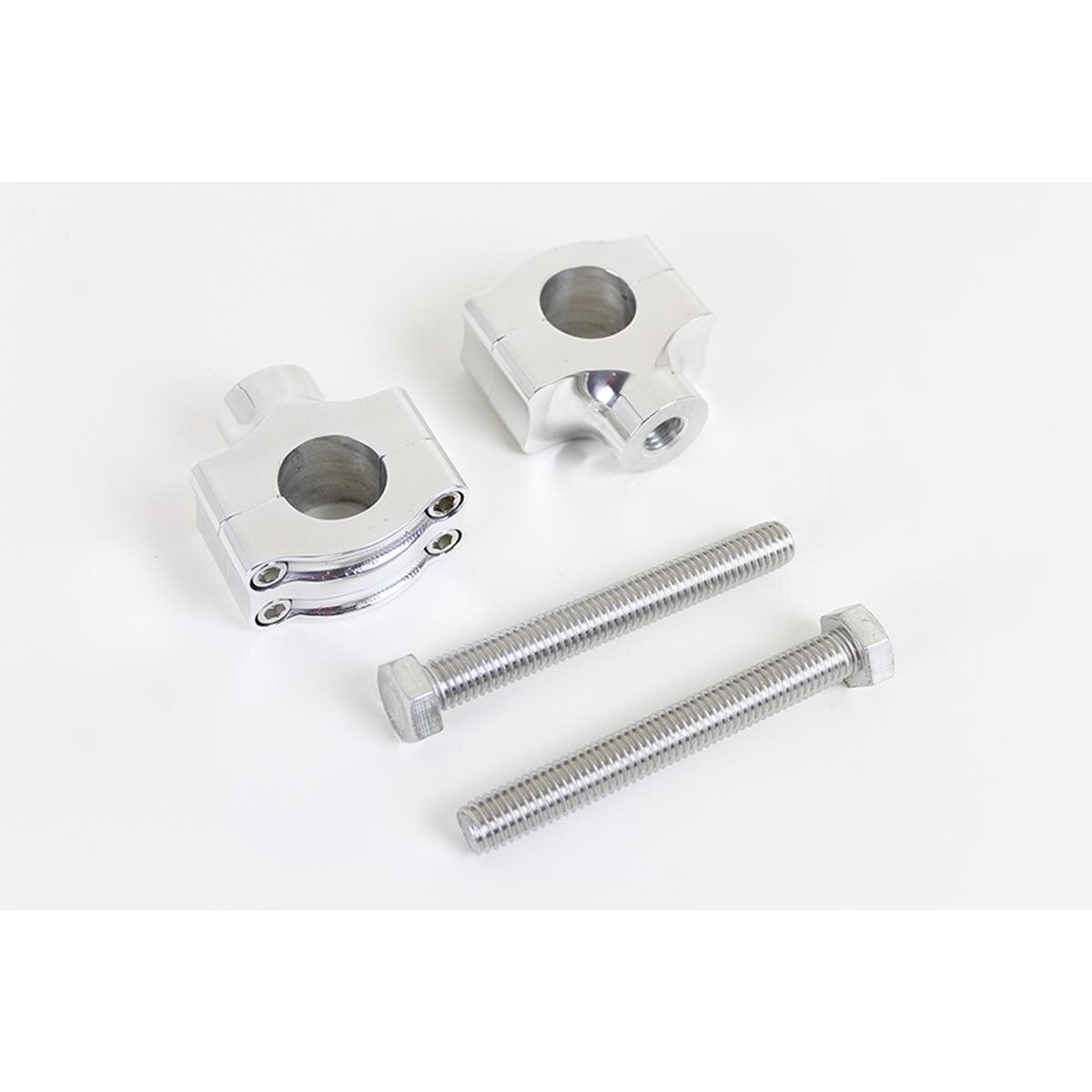 V-Twin Manufacturing 1 in. Chromed Contrast Cut Billet Custom Risers - 25-1756