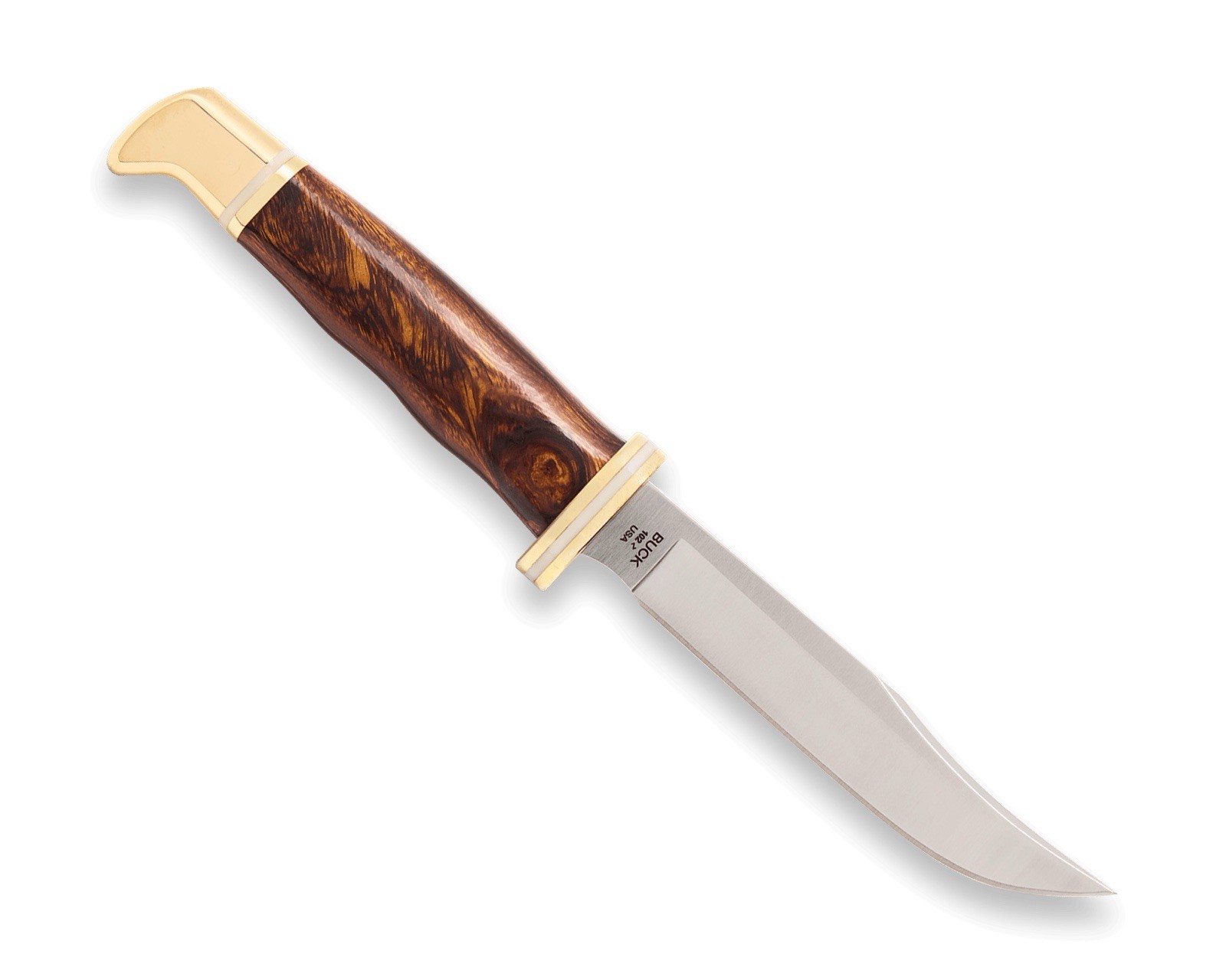 Buck July 2026 BOTM 102 Woodsman 0102IWSBOTM-B - Ironwood - Satin S35VN