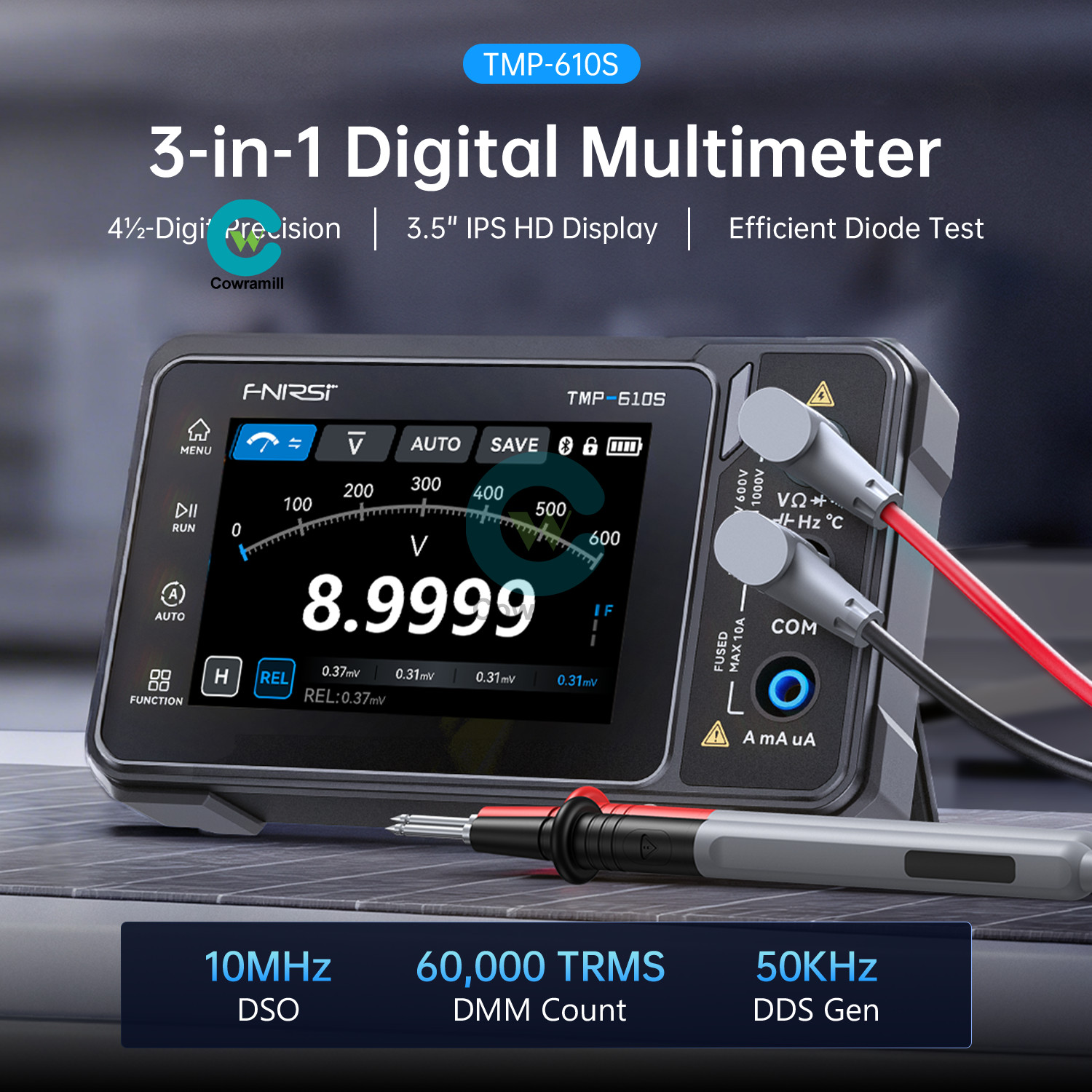 FNIRSI TMP610S Digital Multimeter Oscilloscope Multifunction Signal Generator