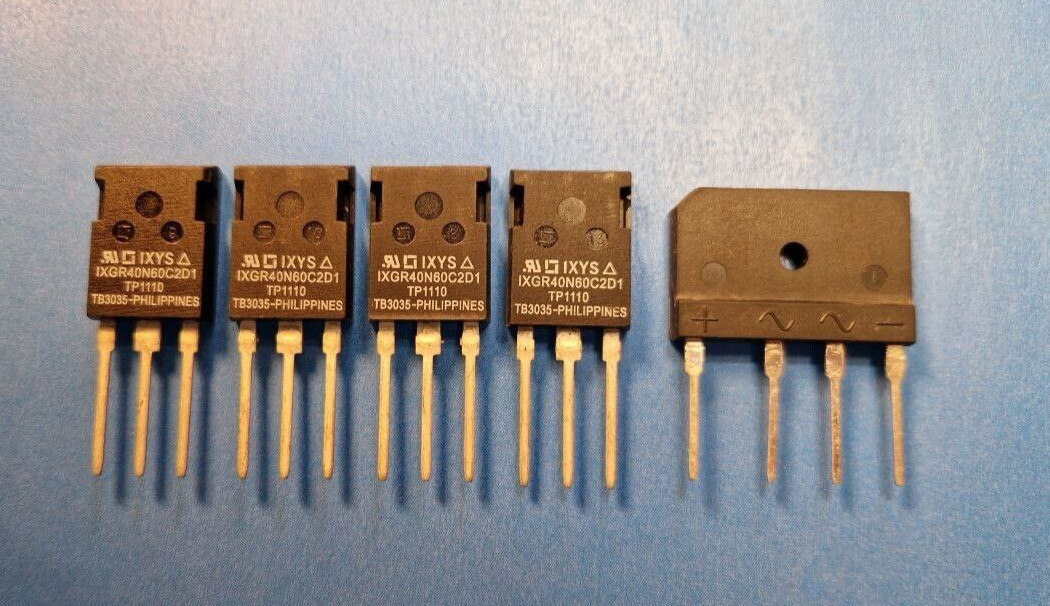 4x IXGR40N60C2D1 Isoplus Tr-r + Rectifier GBJ 2510, Genuine and New.