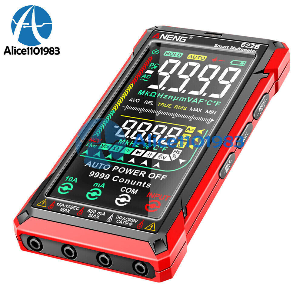 ANENG 622B Digital Smart Multimeter Auto Range DC/AC Meter infrared Laser Lamp