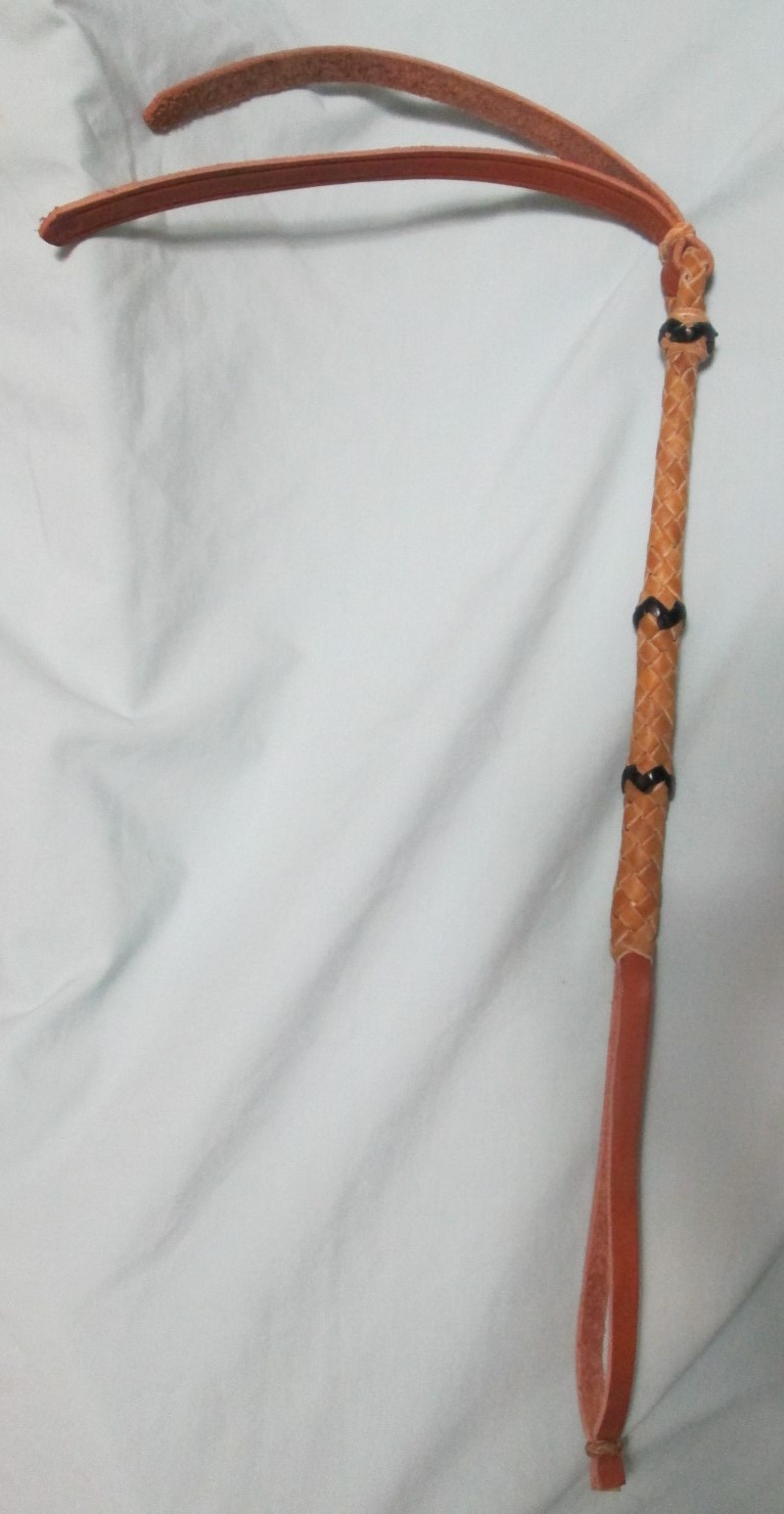 Rawhide Quirt - 4 Plt.  --  Rawhide or Latigo