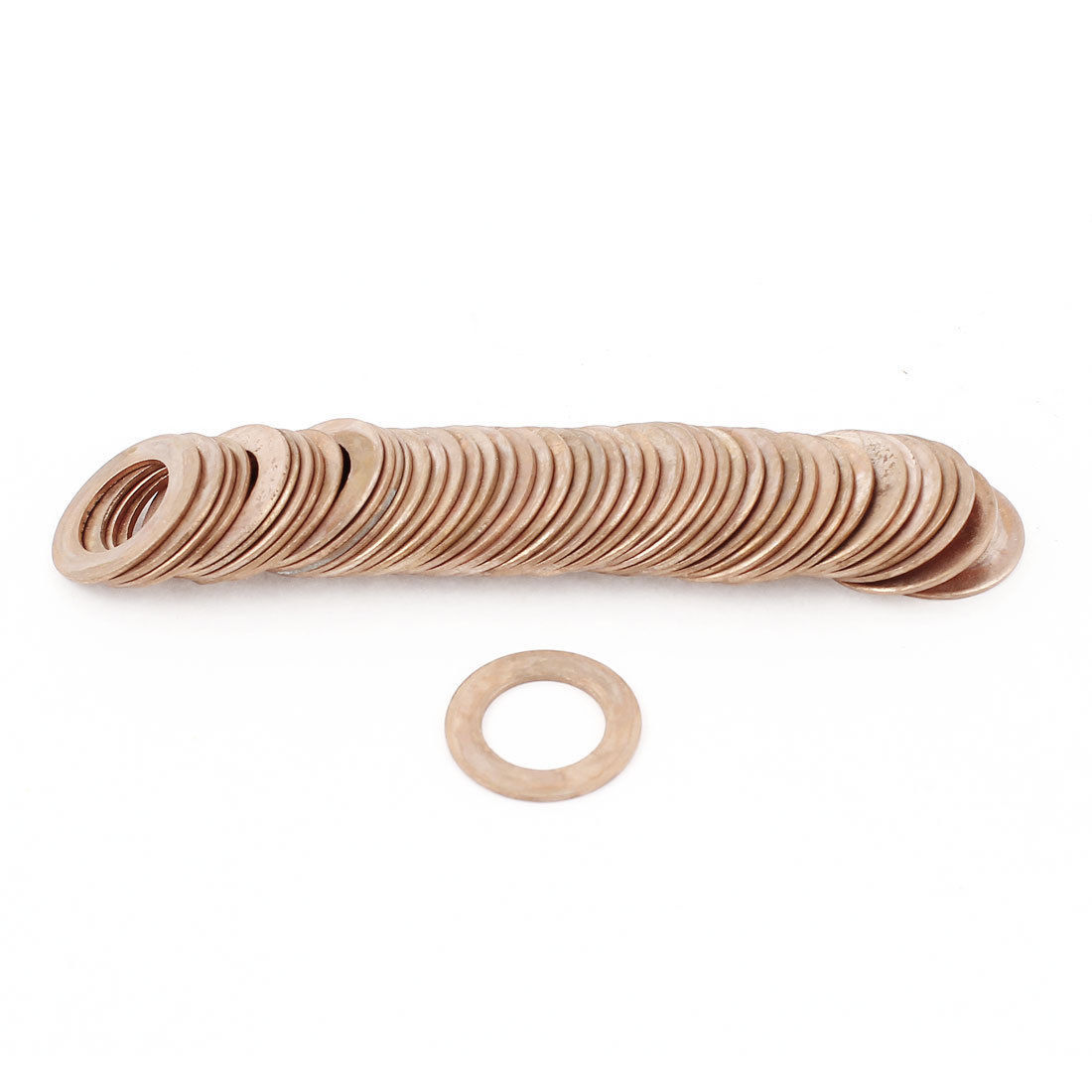 50Pcs 20mm Outer Dia Copper Flat Washer Ring Sealing Fasteners
