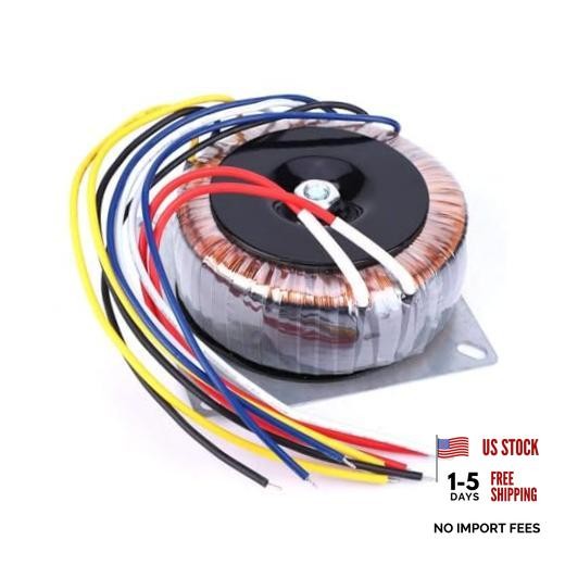 200W Toroidal Power Transformer, AC 110V to Dual AC 28V + Dual 12V + Single