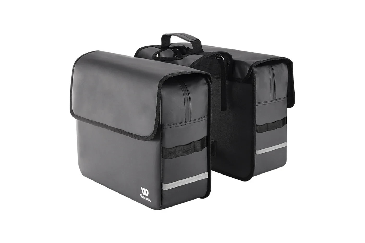 Durable Waterproof 36L Double Pannier Rear Bike Bag Pannier Bag SR200 Black