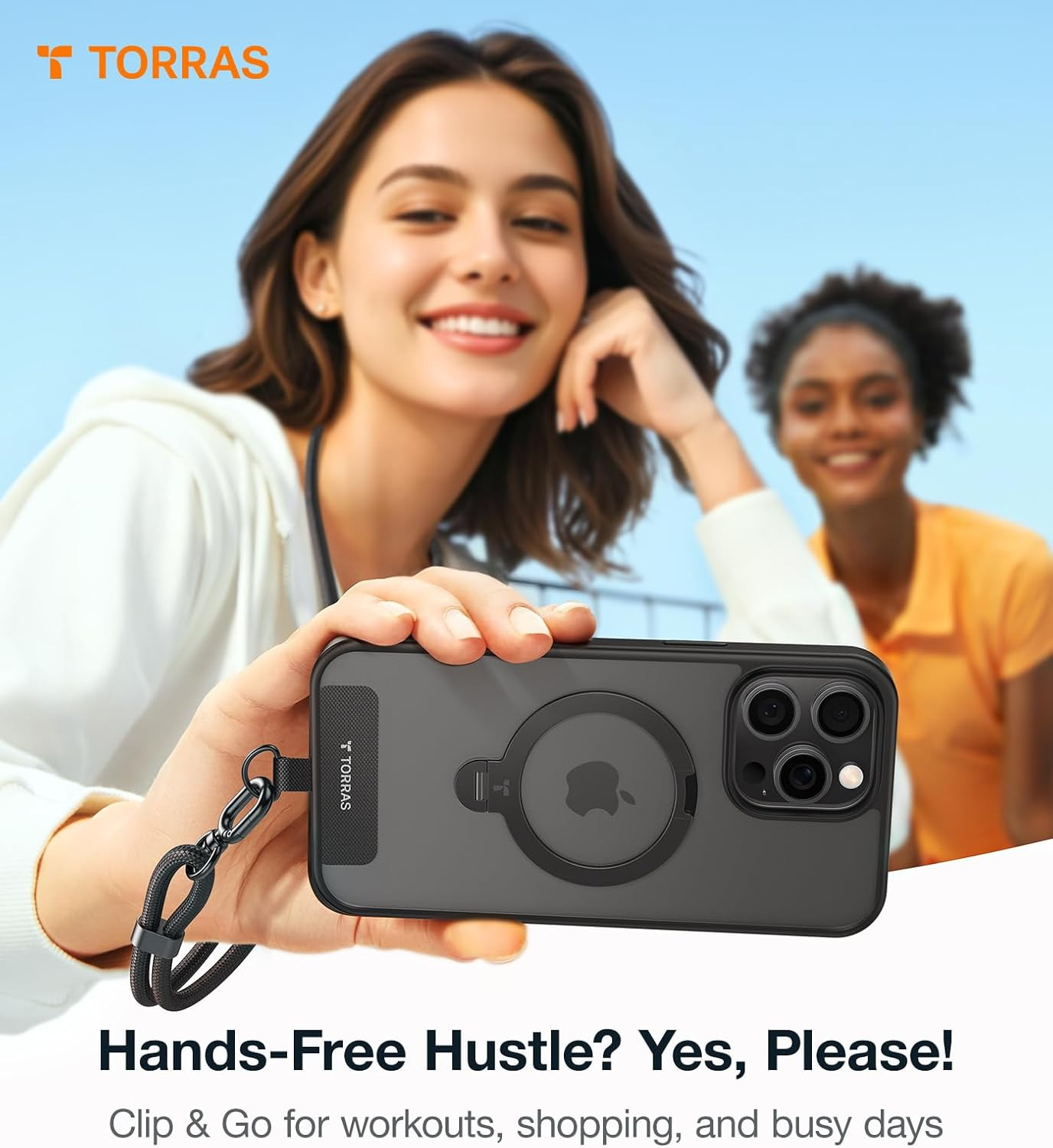 TORRAS 2-Pack Phone Tether Tab [0.48Mm Thin] [20Lbs Capacity] anti Yellowing Pho