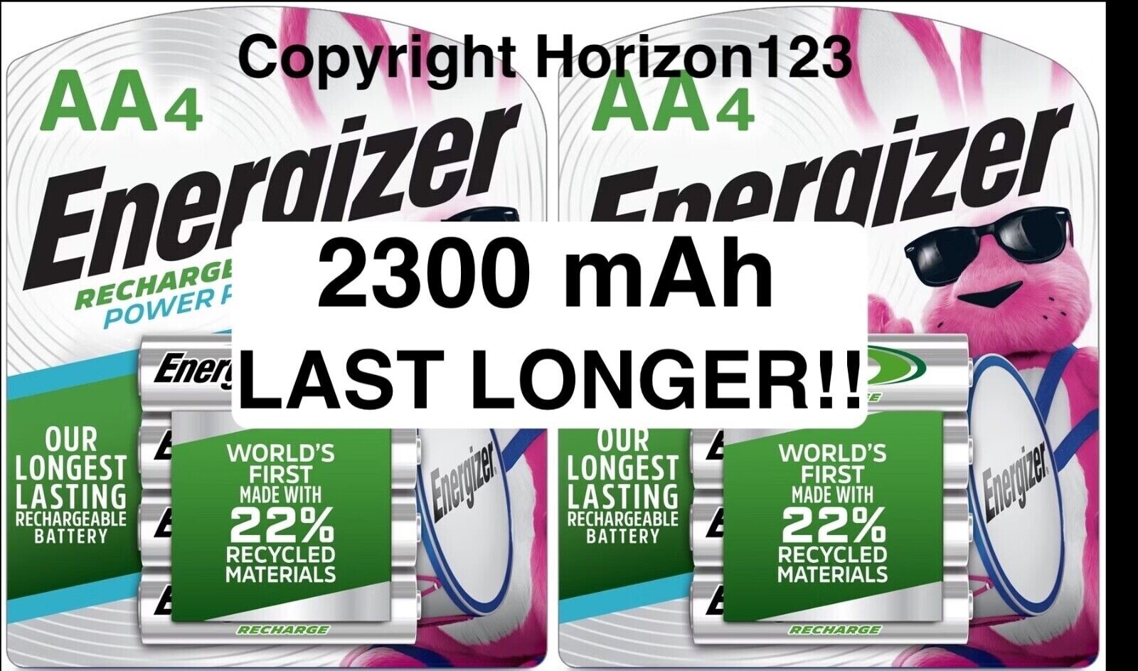 Pick 8 or 4 or 2 Energizer Power Plus AA 2300mAh NiMH Rechargeable Batteries