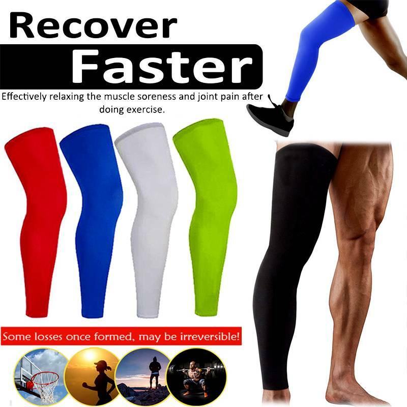 Long Compression Knee Brace Basketball High Support Leg Thigh Sleeves Men Women