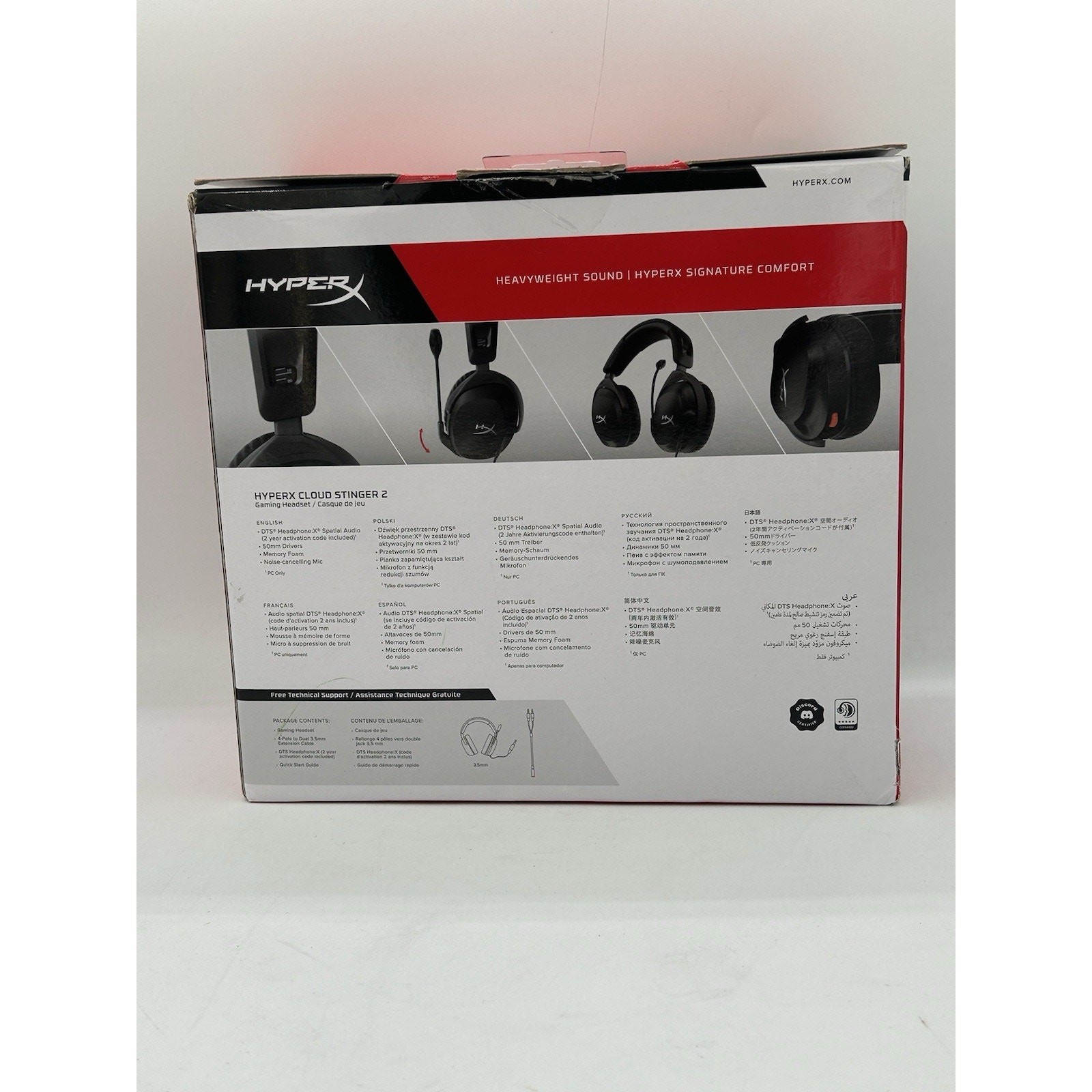 HyperX Cloud Stinger Core Gaming DTS Headphone Lightweight PC Gaming BLACK