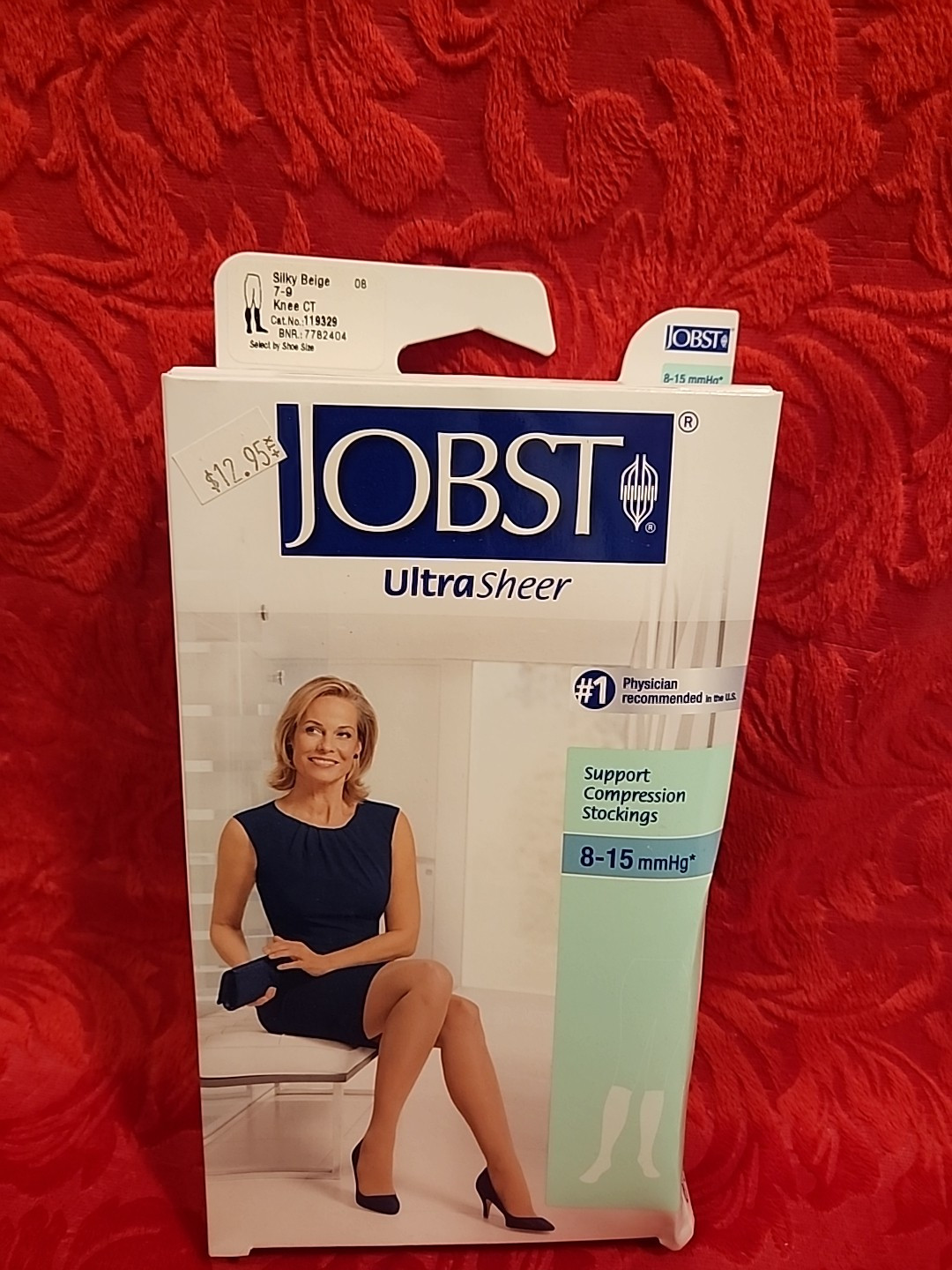 JOBST UltraSheer Womens Knee Hi CT 8-15mmHg 7-9 Silky Beige New In Box