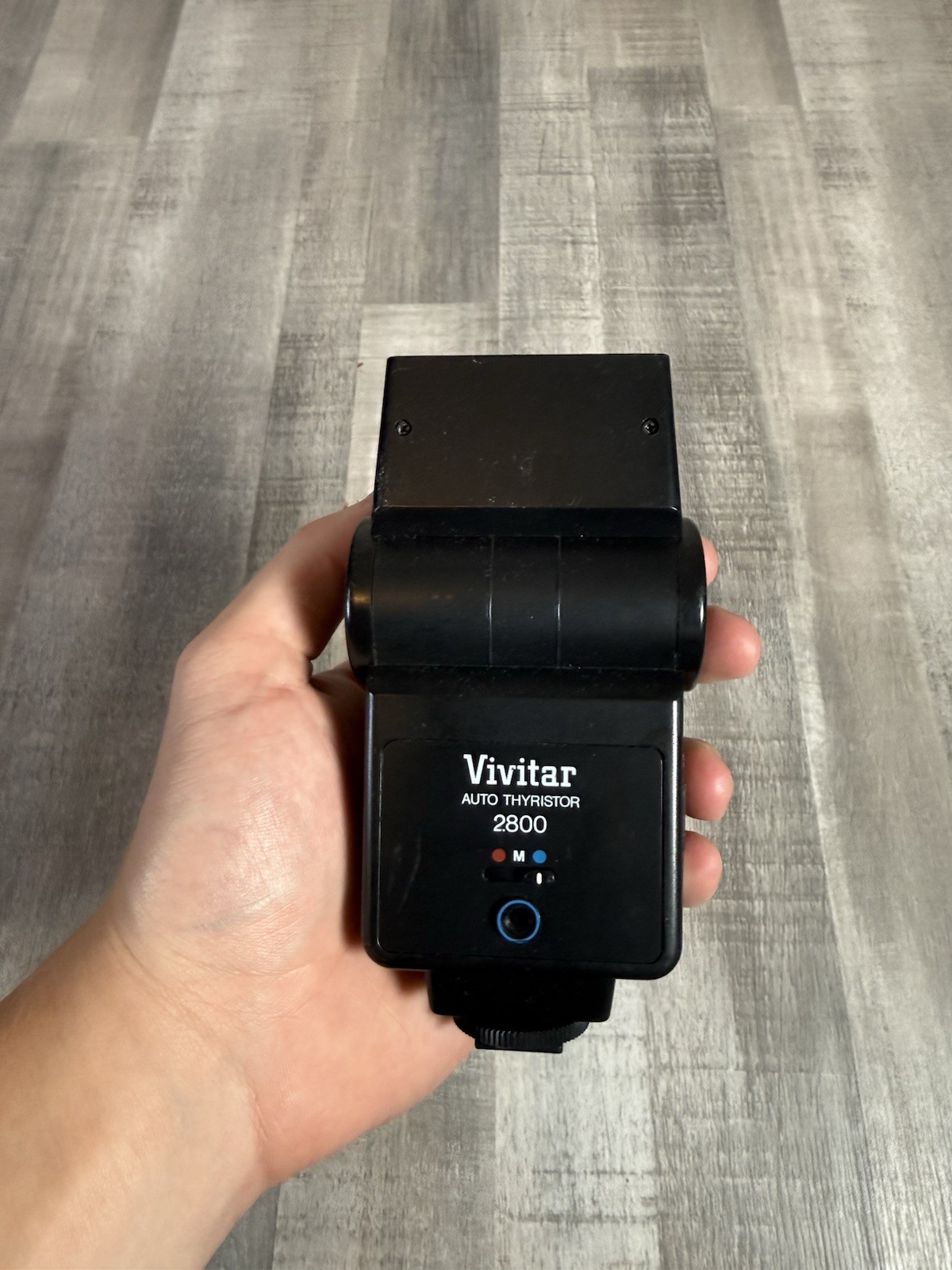 WORKING Vivitar 2800 Hotshoe Mount Flash for Canon AE-1 Pentax K-1000 Minolta