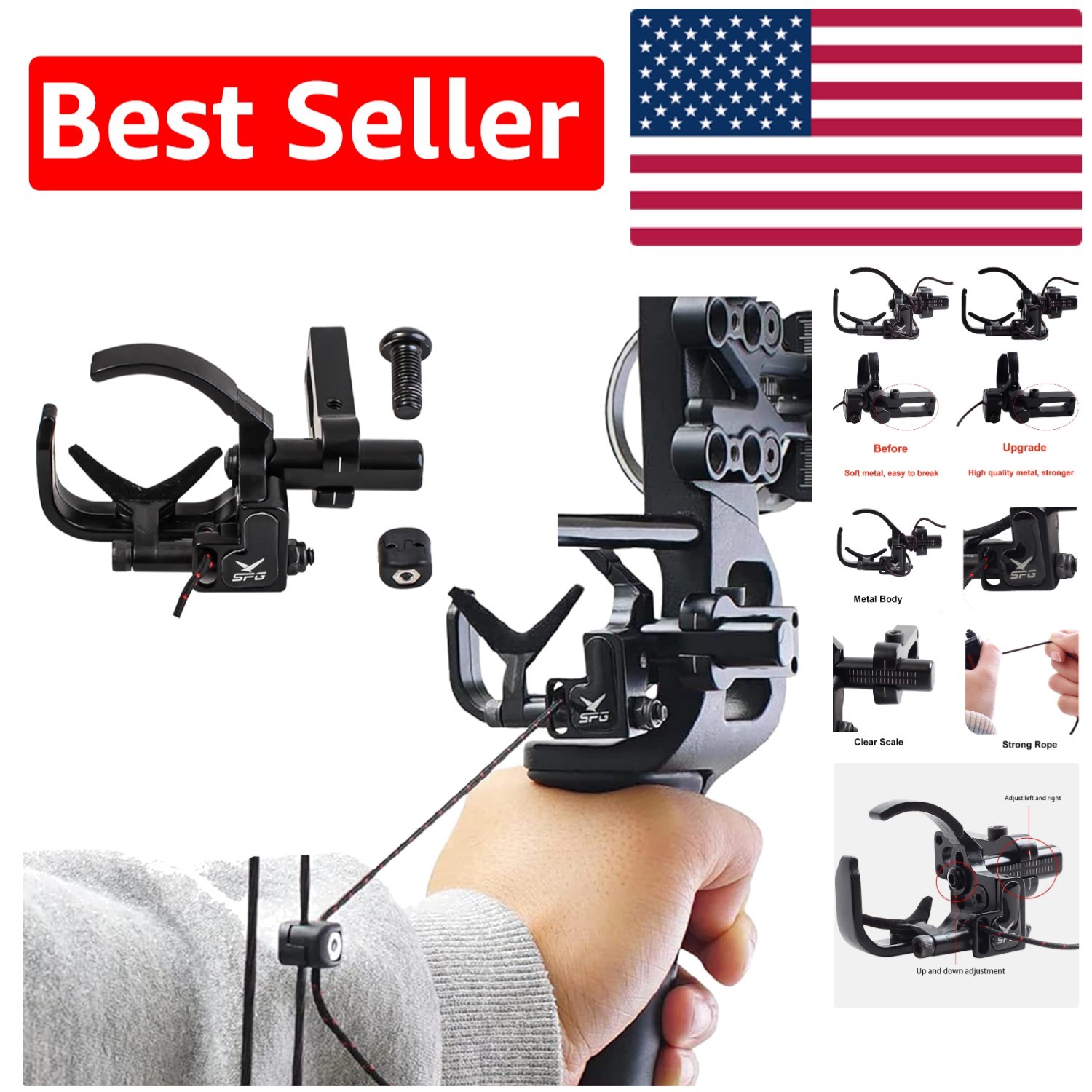 Lightweight Metal Drop Away Arrow Rest - Precision Archery Accessory for Hunters