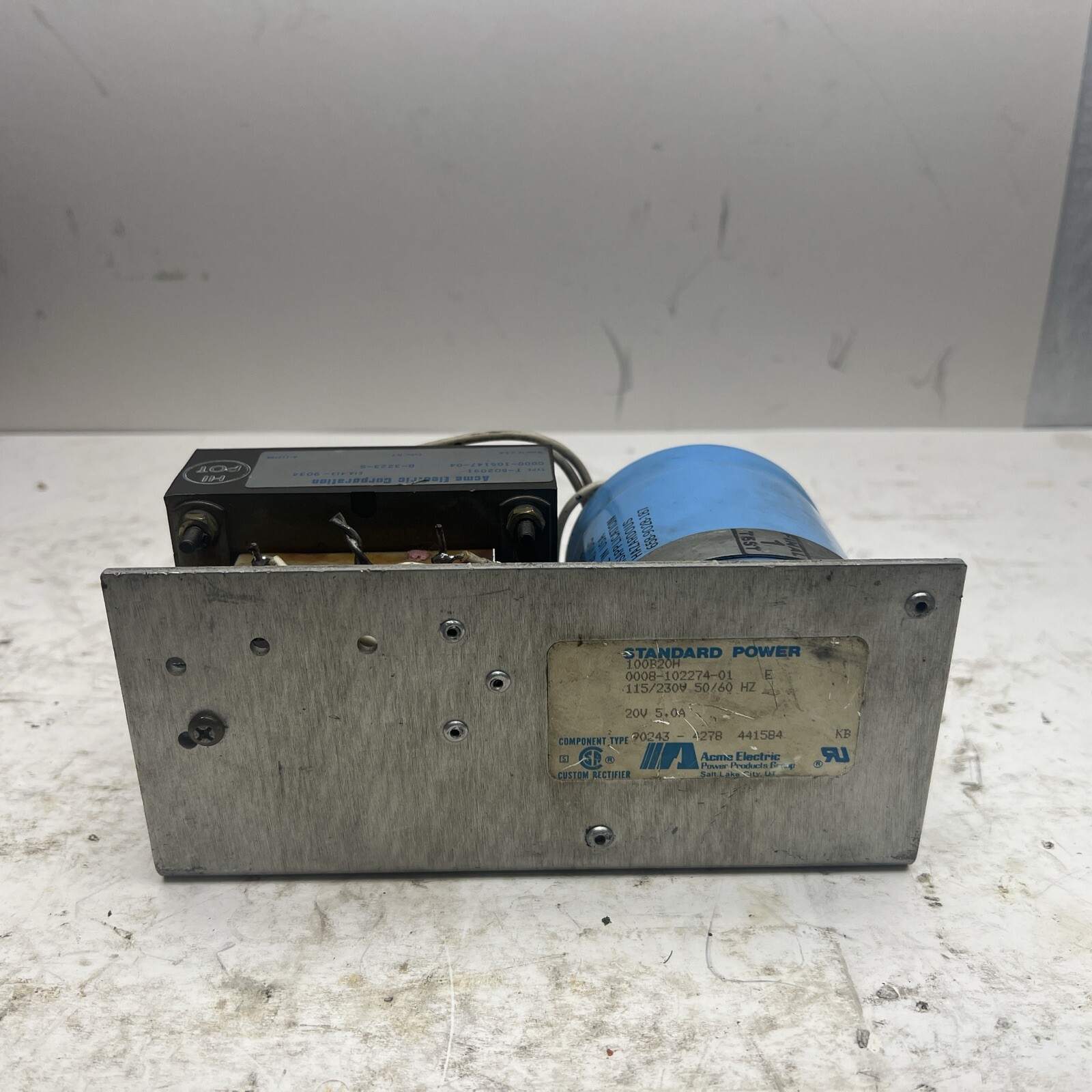 🔥ACME Standard Power 100B20H 115/230V, 20V 5.0 A DC Power Supply, Used🇺🇸