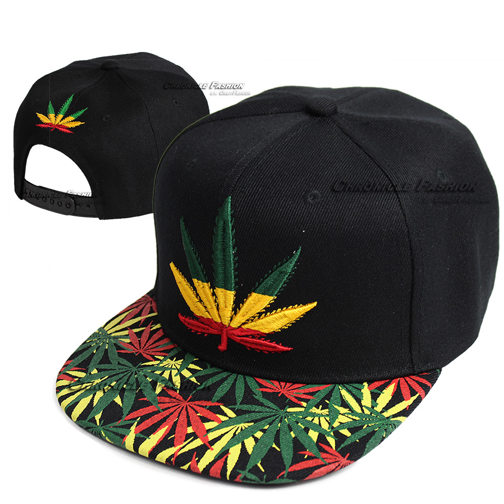 Baseball Cap Marijuana Cannabis Weed Pot 420 Snapback Adjustable Hat Flat Men