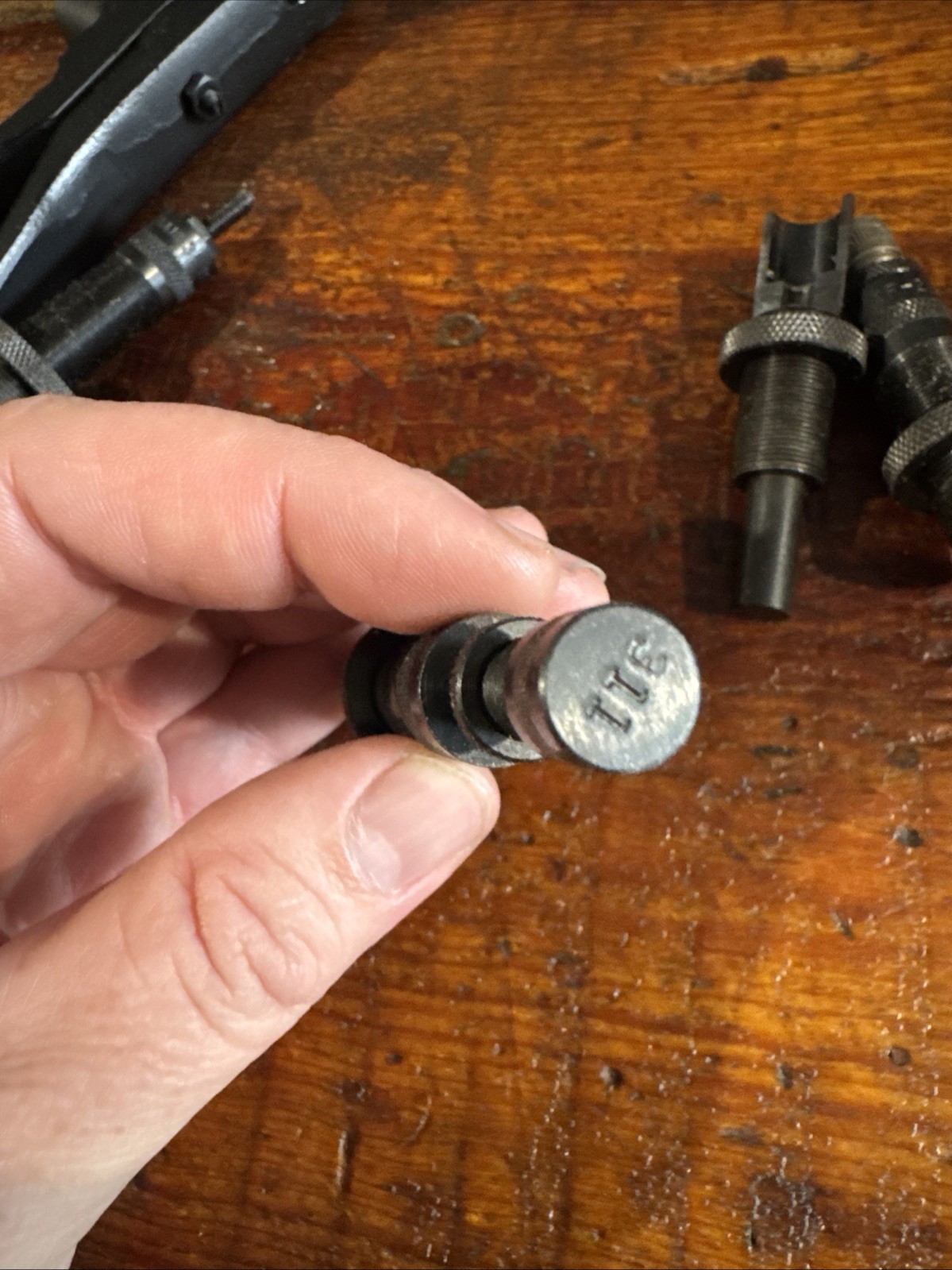 Vintage Lyman Model 310 Tool & .35 Remington Reloading Die Set.