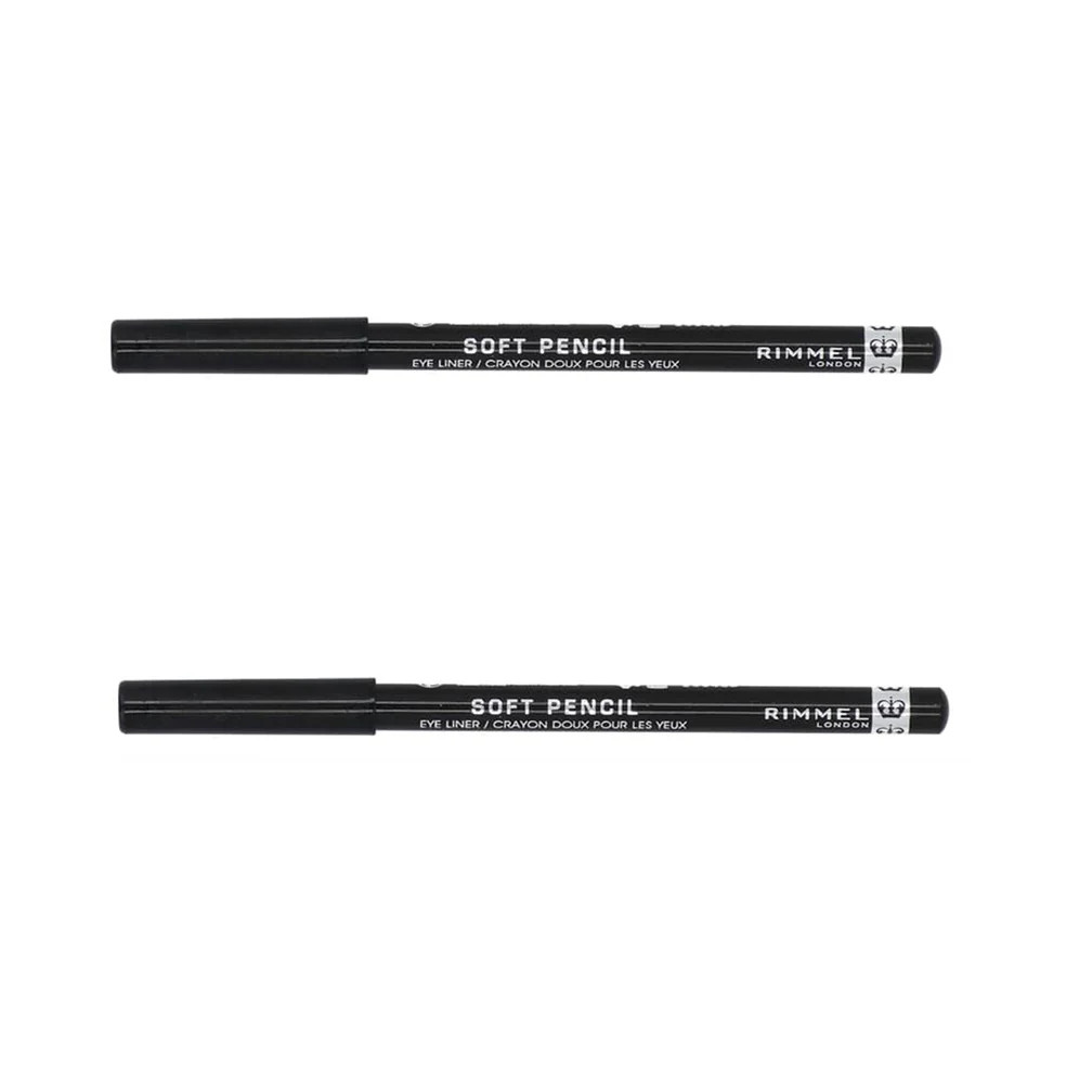 Pack of 2 Rimmel Soft Pencil Eye Liner, Jet Black 061