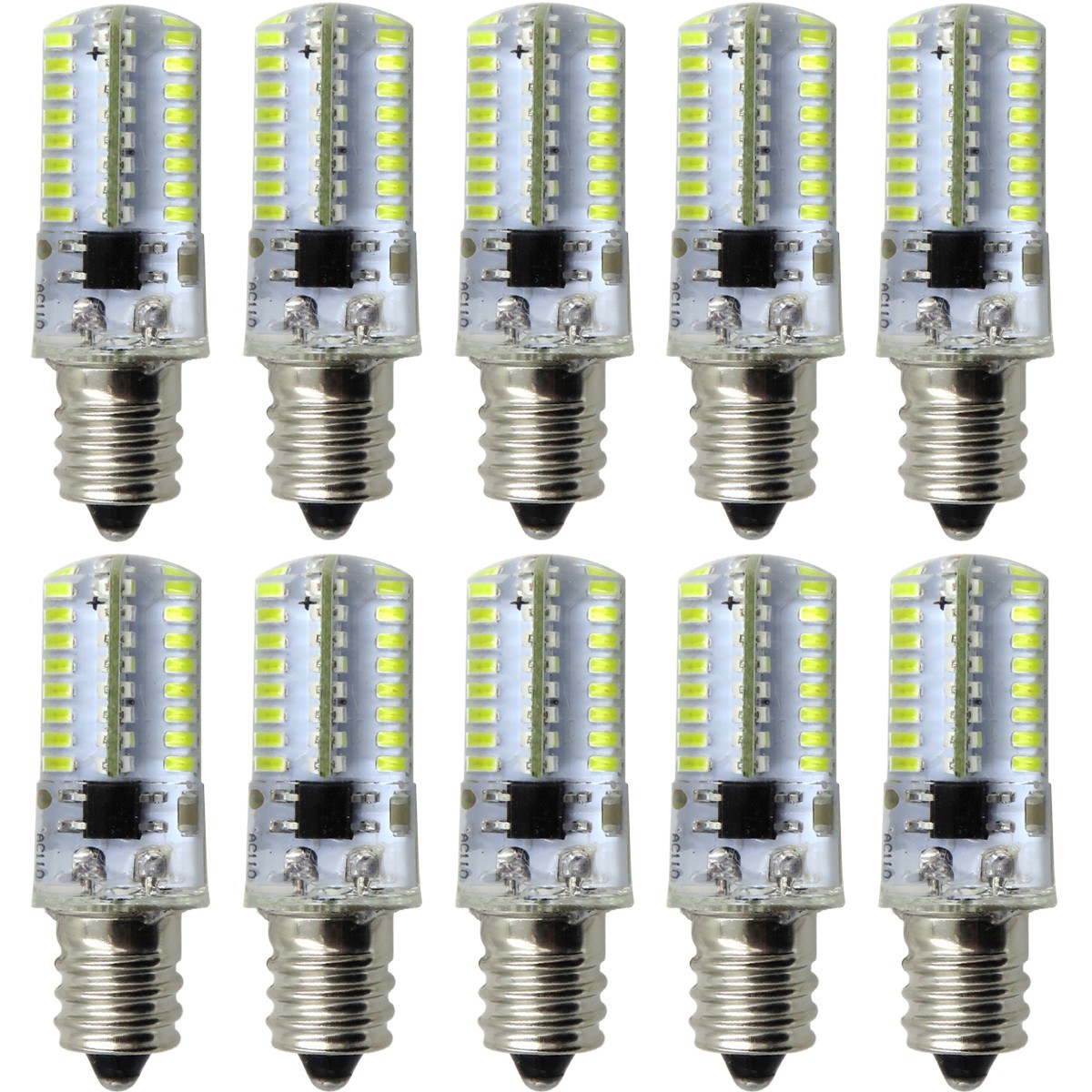 10pcs E12 Candelabra T5 64-3014 SMD LED Light Lamp Bulb Fit Sewing 6000K 120V