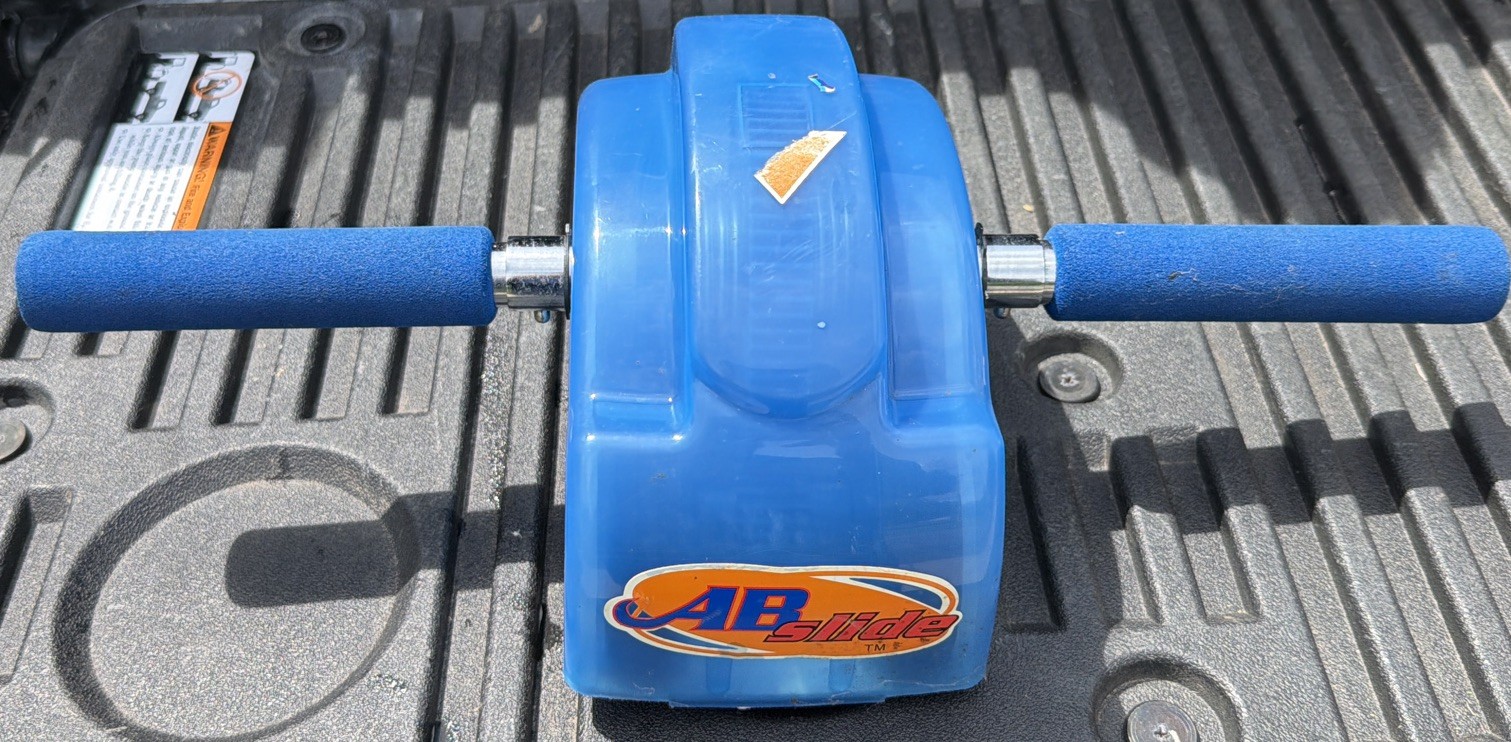Original Blue AB Slide w/ Handles At Home Gym Tone Abs Work Out 6 Pack Muscle