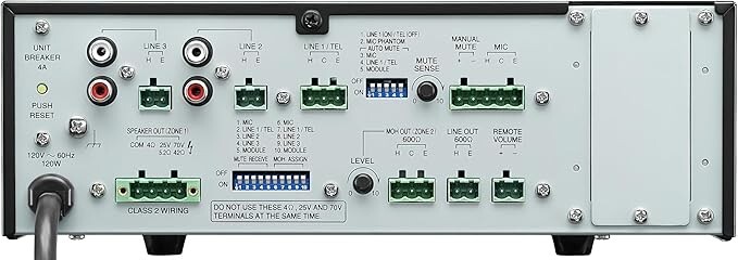 TOA BG-2035 CU 5 Channel Mixer Amplifier