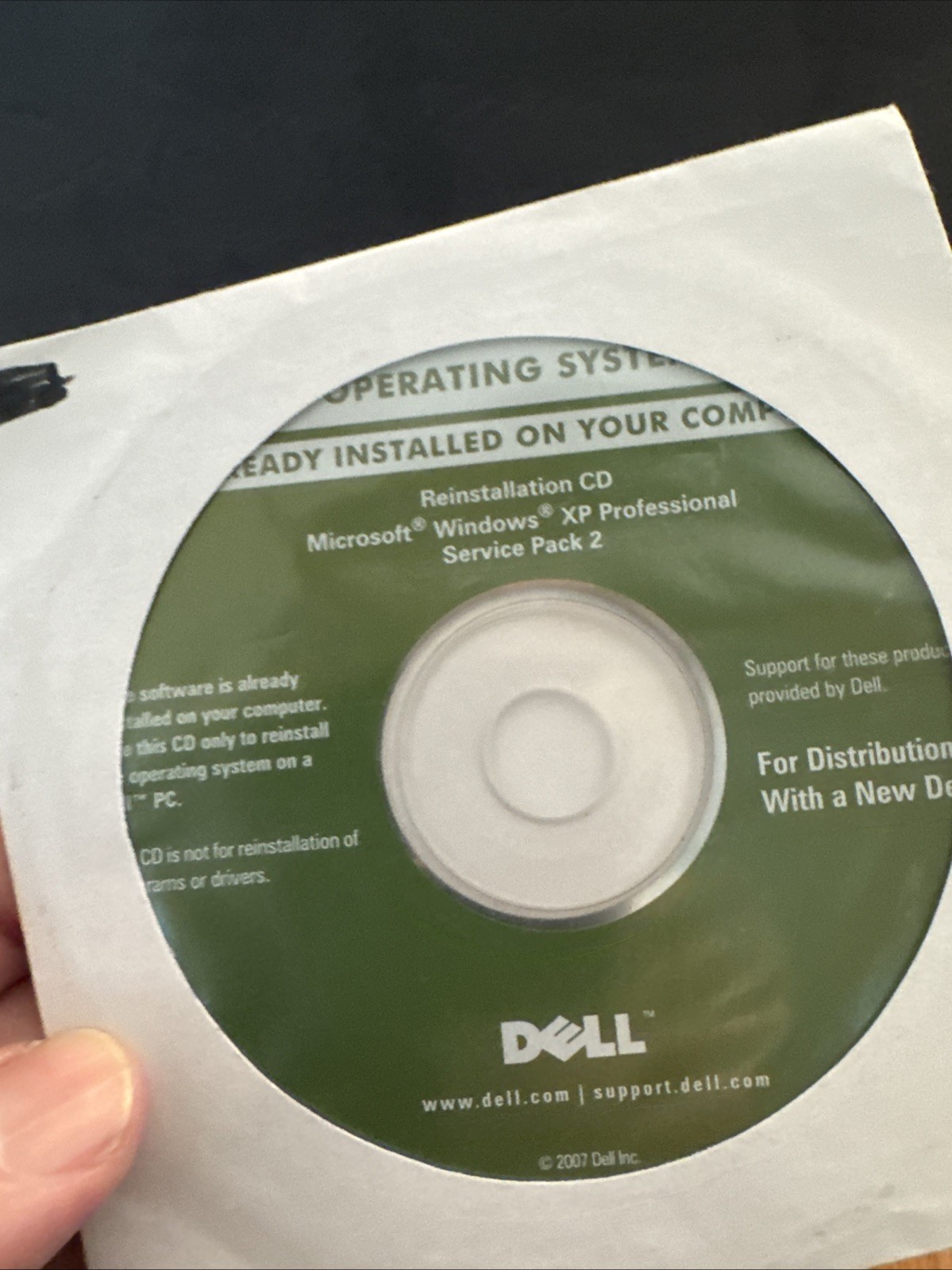 Dell Windows XP Professional With Service Pack 2 Reinstallation CD SP2