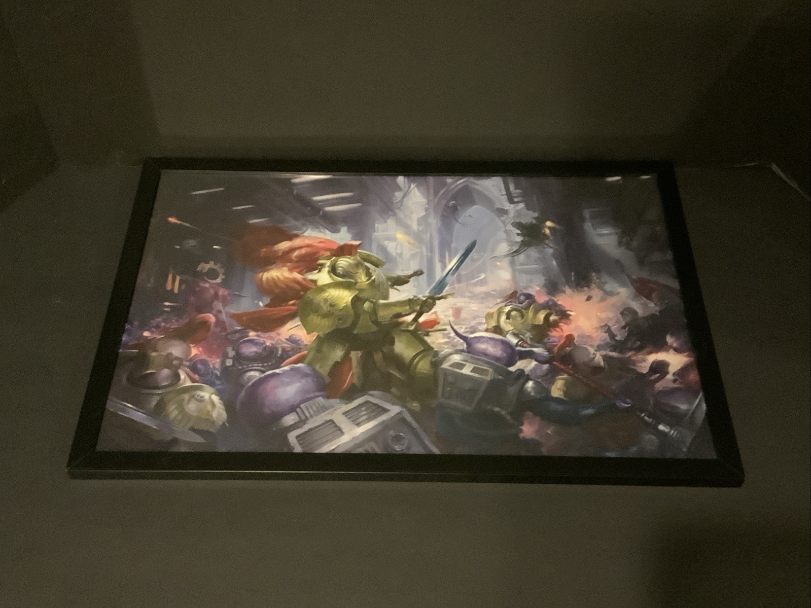 Framed Shadow Throne Insert Artwork Warhammer 40K Wall Art Decor 17” x 11”