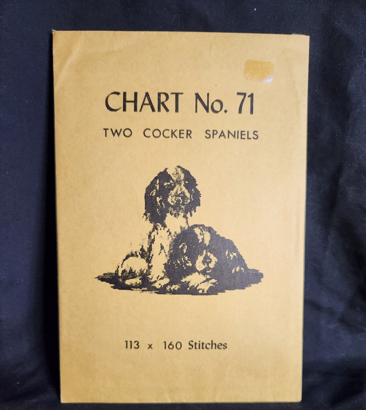 Babs Fuhrmann Petit Point Chart No. 71 Two Cocker Spaniels 113x160 Stitches Rare