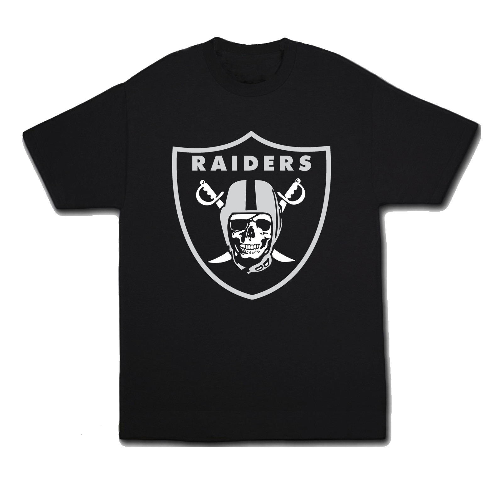Las Vegas Raiders T-Shirt Football Oakland Los Angeles Raider Nation  S-4X Black