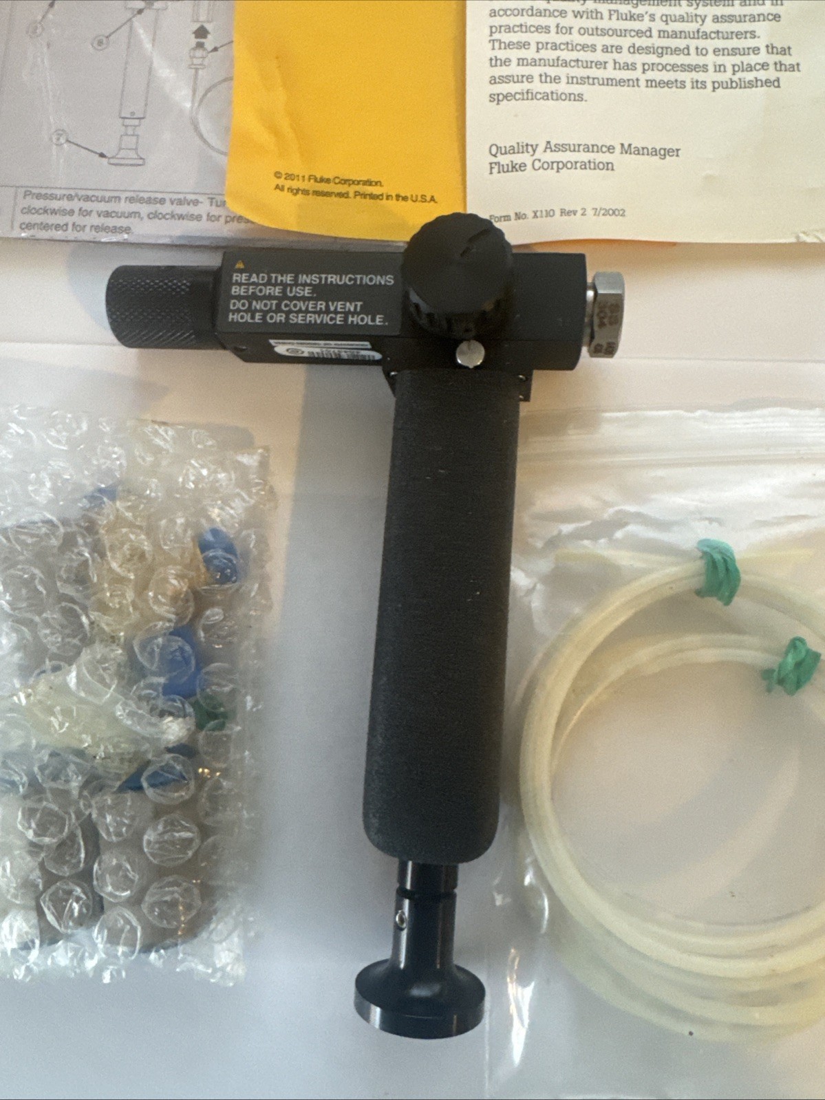 Fluke 700LTP1 Low-Pressure Test Pump New Never Use