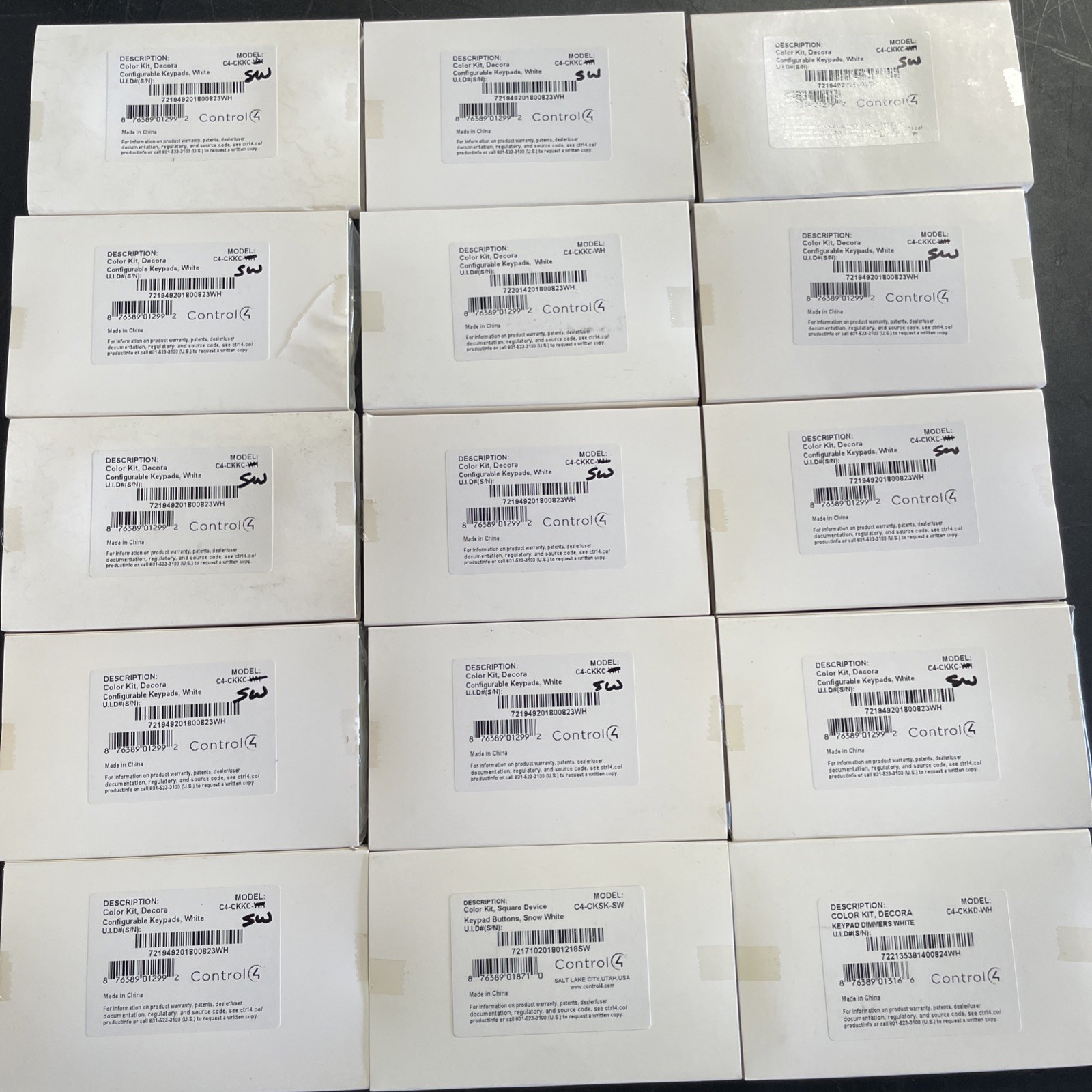 Lot of 15 Control4 Configurable Keypad Switches VARIOUS MODELS