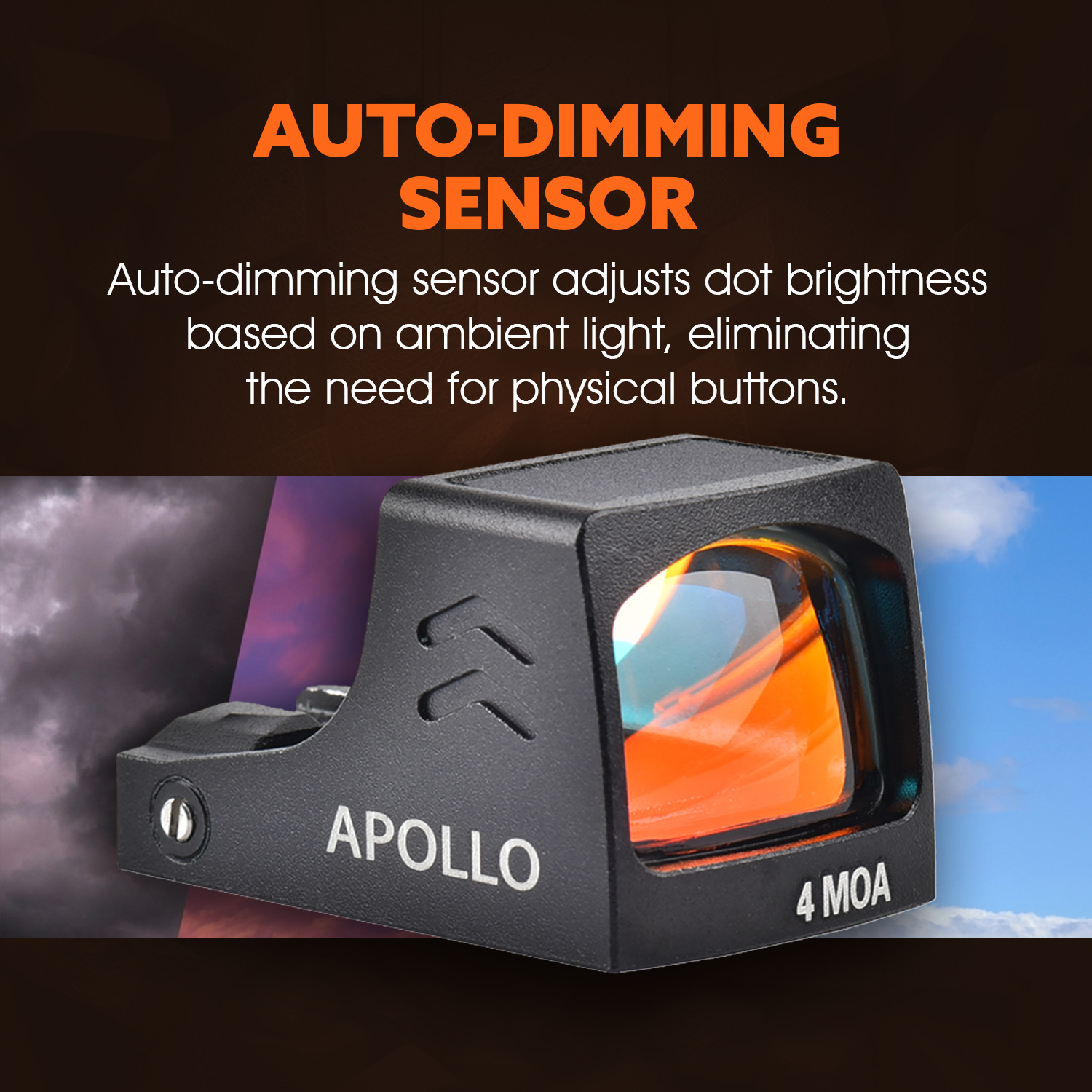 ADE RD3-030 APOLLO Solar Powered Red Dot For Kimber R7 Mako, KDS9c Pistol