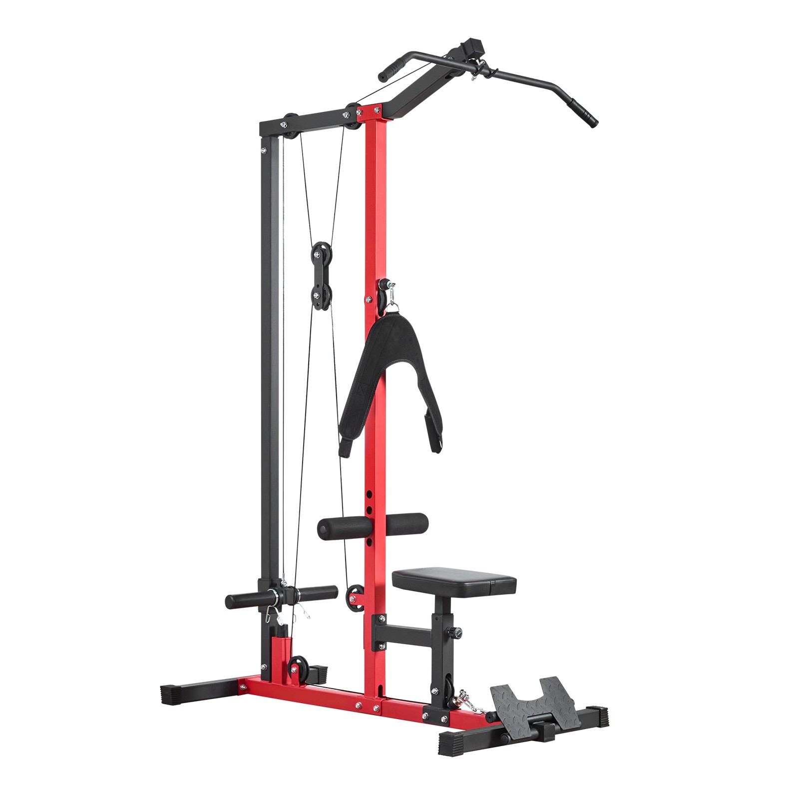 VEVOR LAT Pull Down Machine 3-in-1 LAT Machine with 3-Level Adjustable Seat