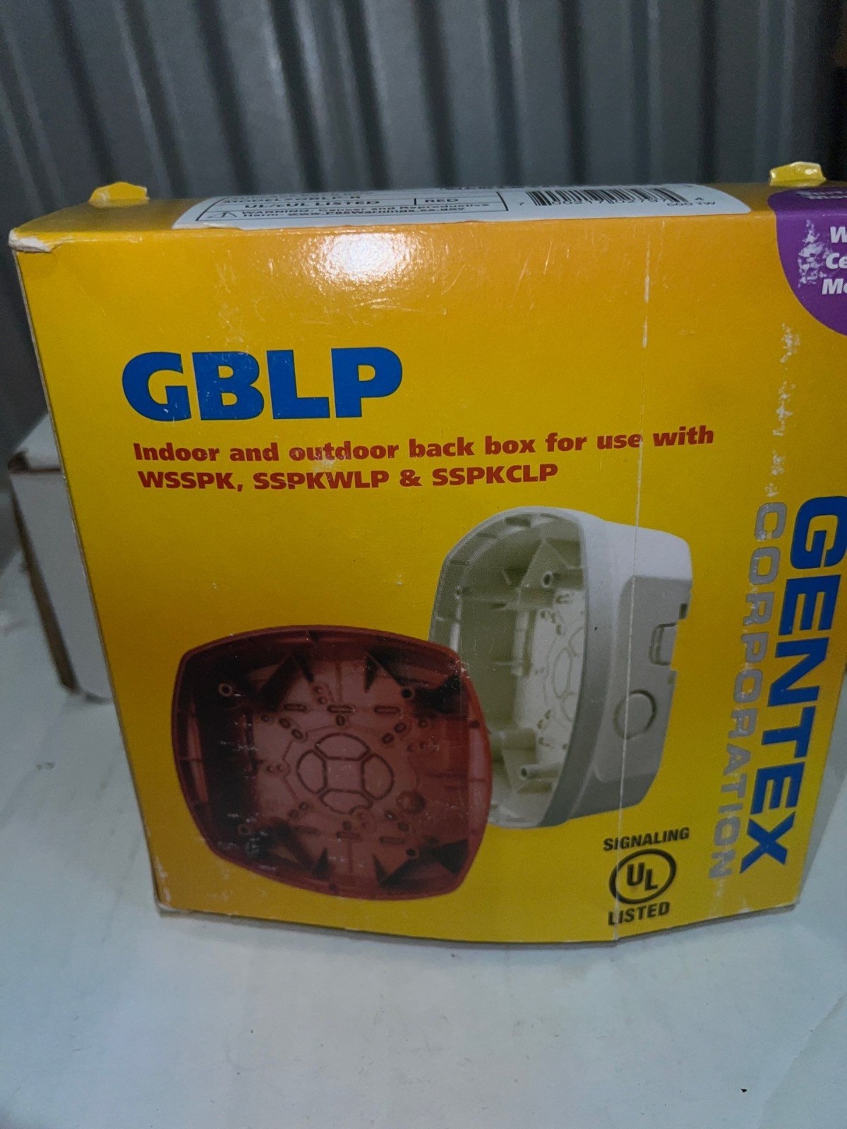Gentex GBLP-R   Surface Mount Backbox, Red