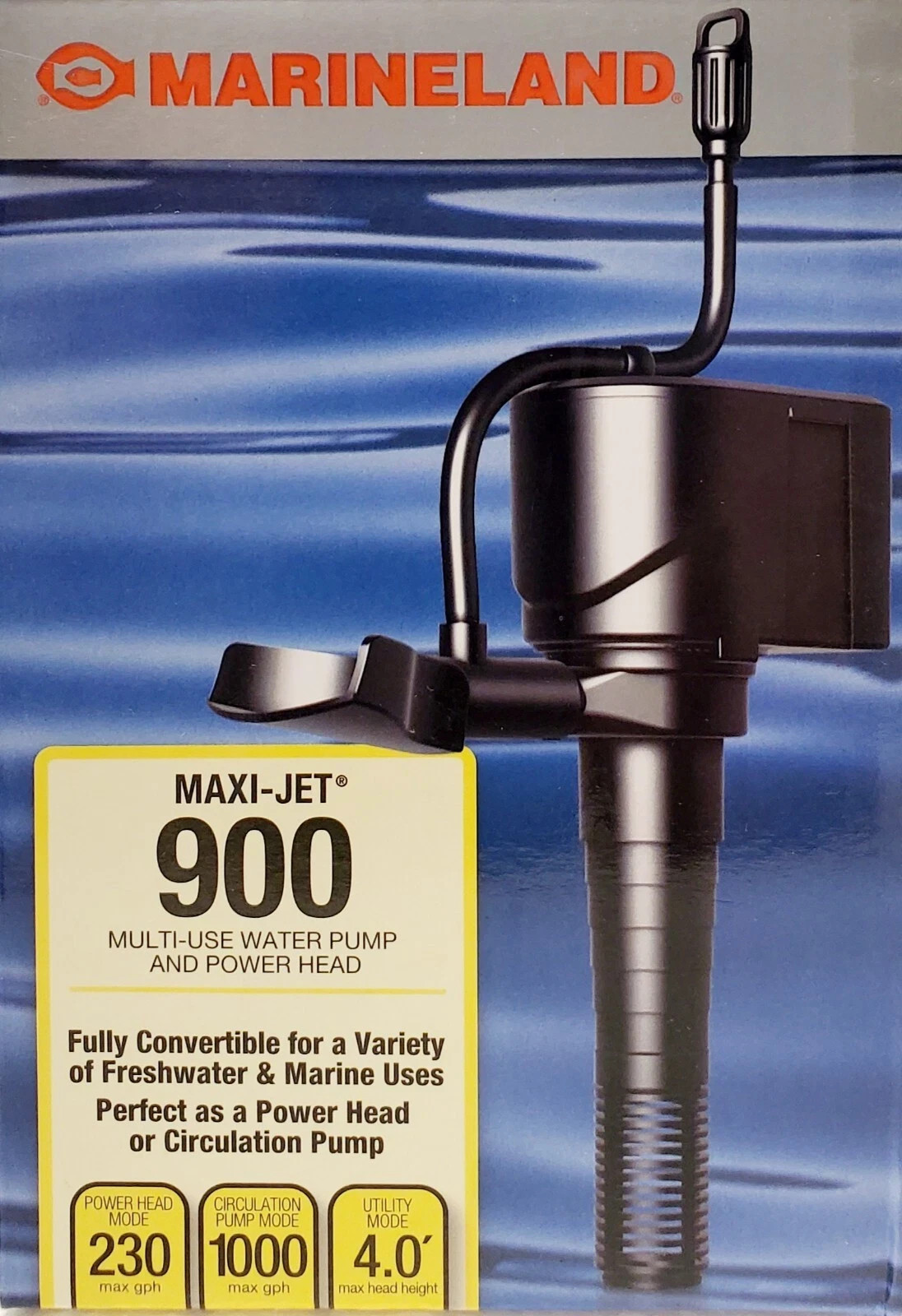 Marineland Maxi Jet 900 Aquarium Power Head Circulation Pump 230 / 1000 GPH NEW