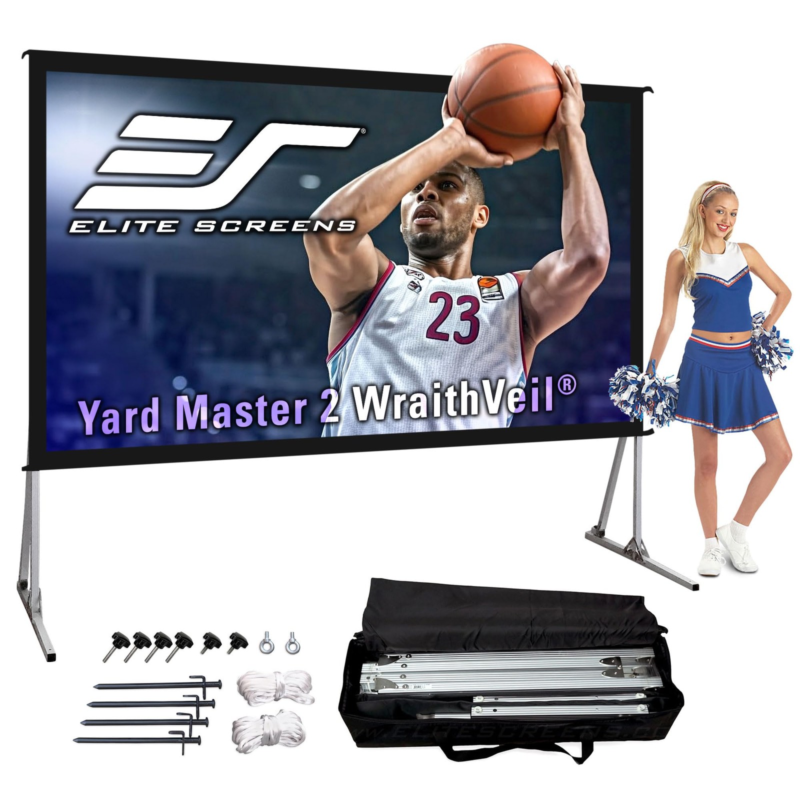Elite Screens 100" Wraith Veil DUAL 16:9 0.8 Gain 150deg Viewing OMS100H2-Dual