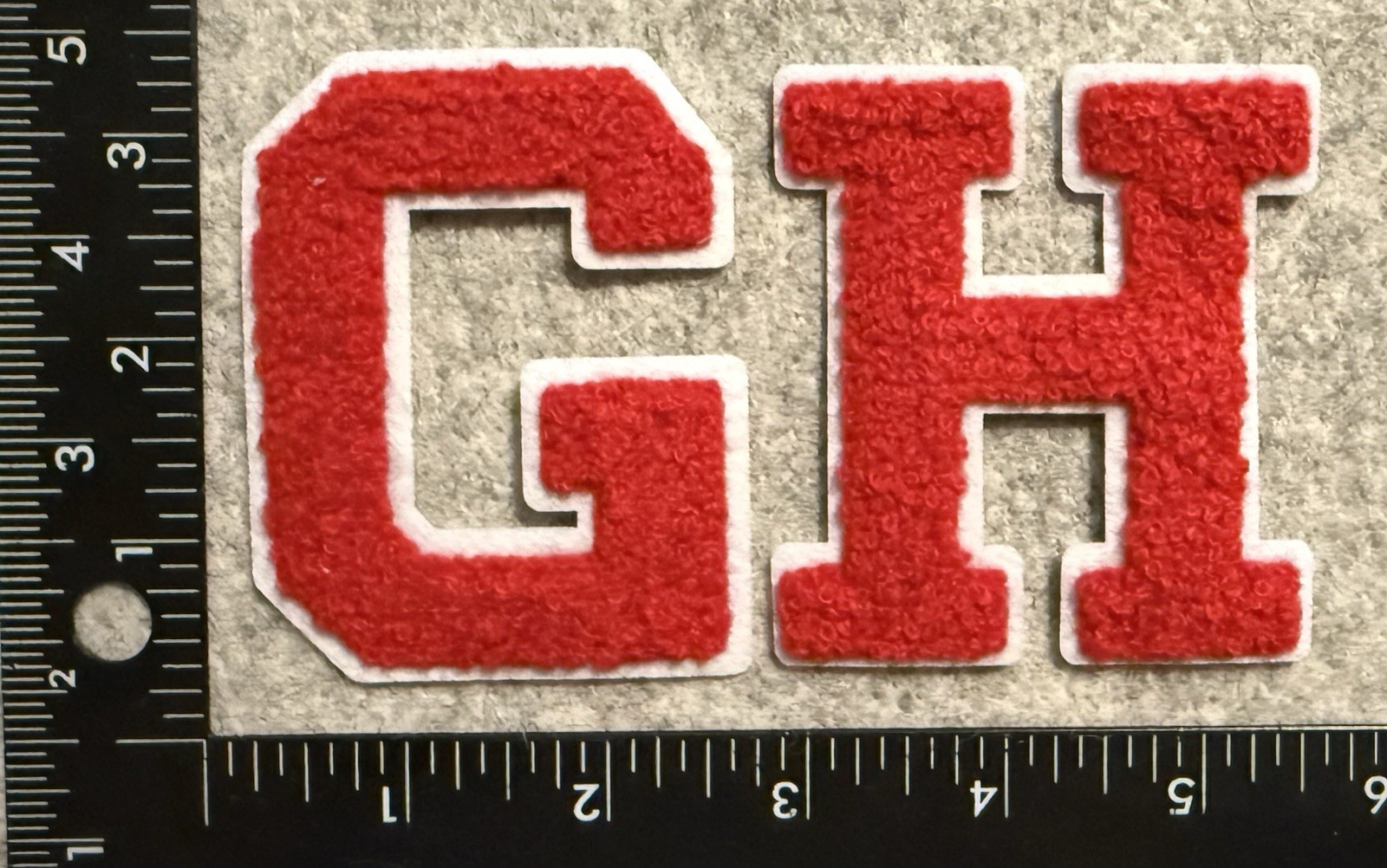 Red Alphabet Varsity Letters Patch Letterman Jacket Embroidered Iron-on Jersey