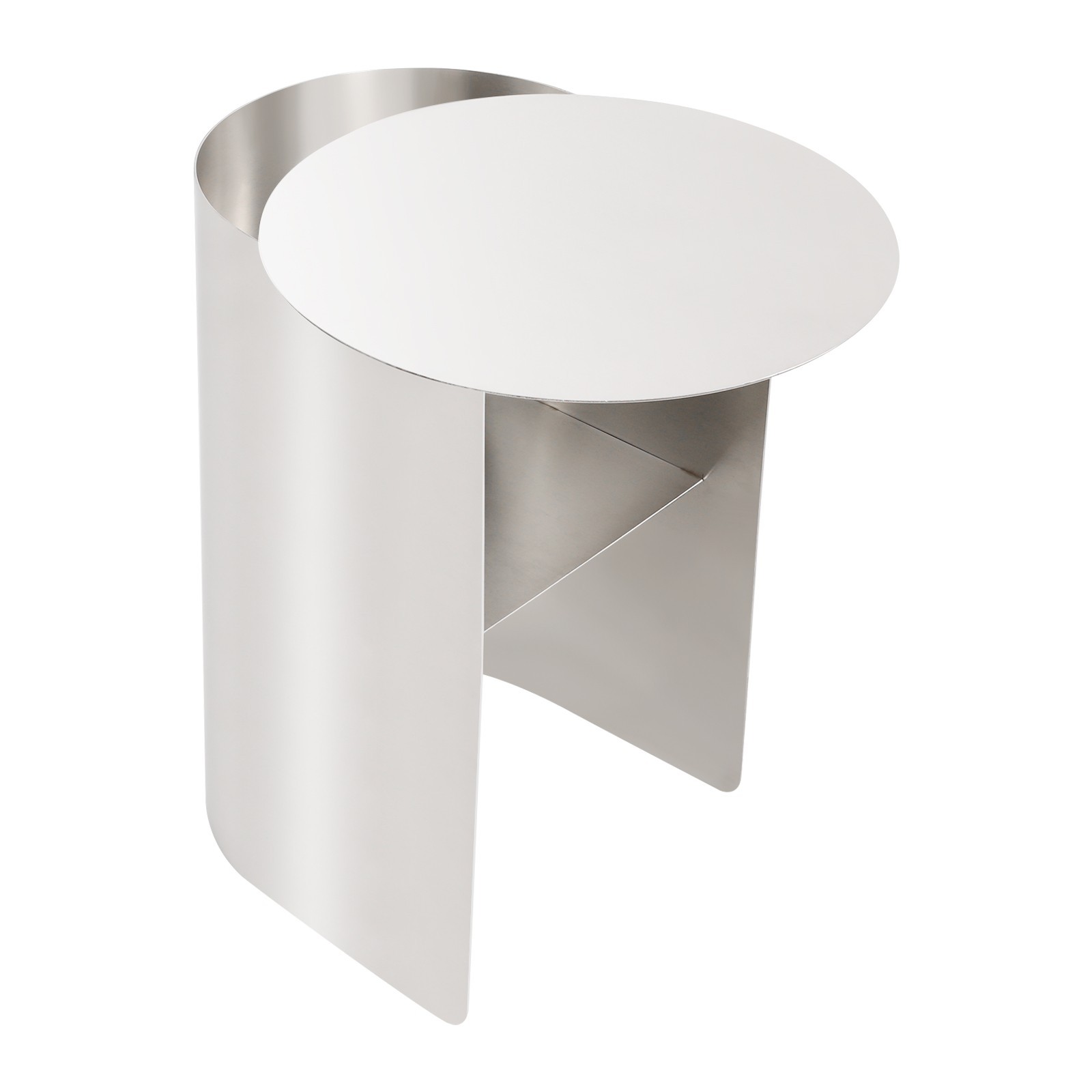Side Table 28*46*51cm Bedroom Stainless Steel Side Table Silver Sofa Side Table