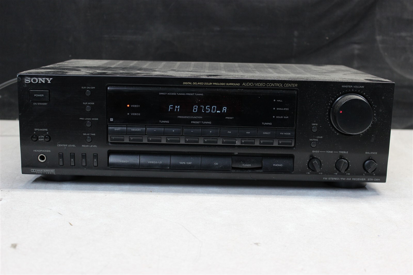 Sony Digital Delayed Dolby Prologic Surround Audio/Video Control Center STR-D611