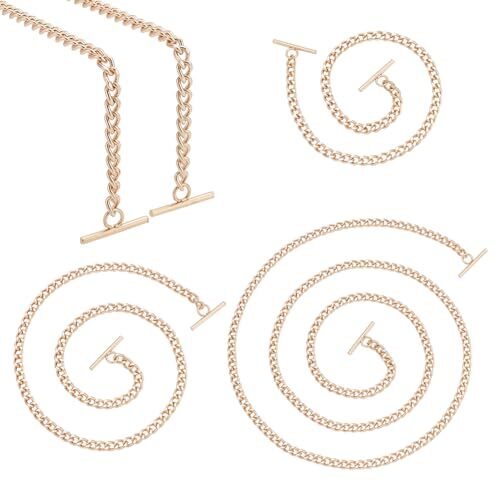 3 Sizes Iron Flat Chain Handbag Purse Chain Strap Shoulder Bag Crossbody Gold