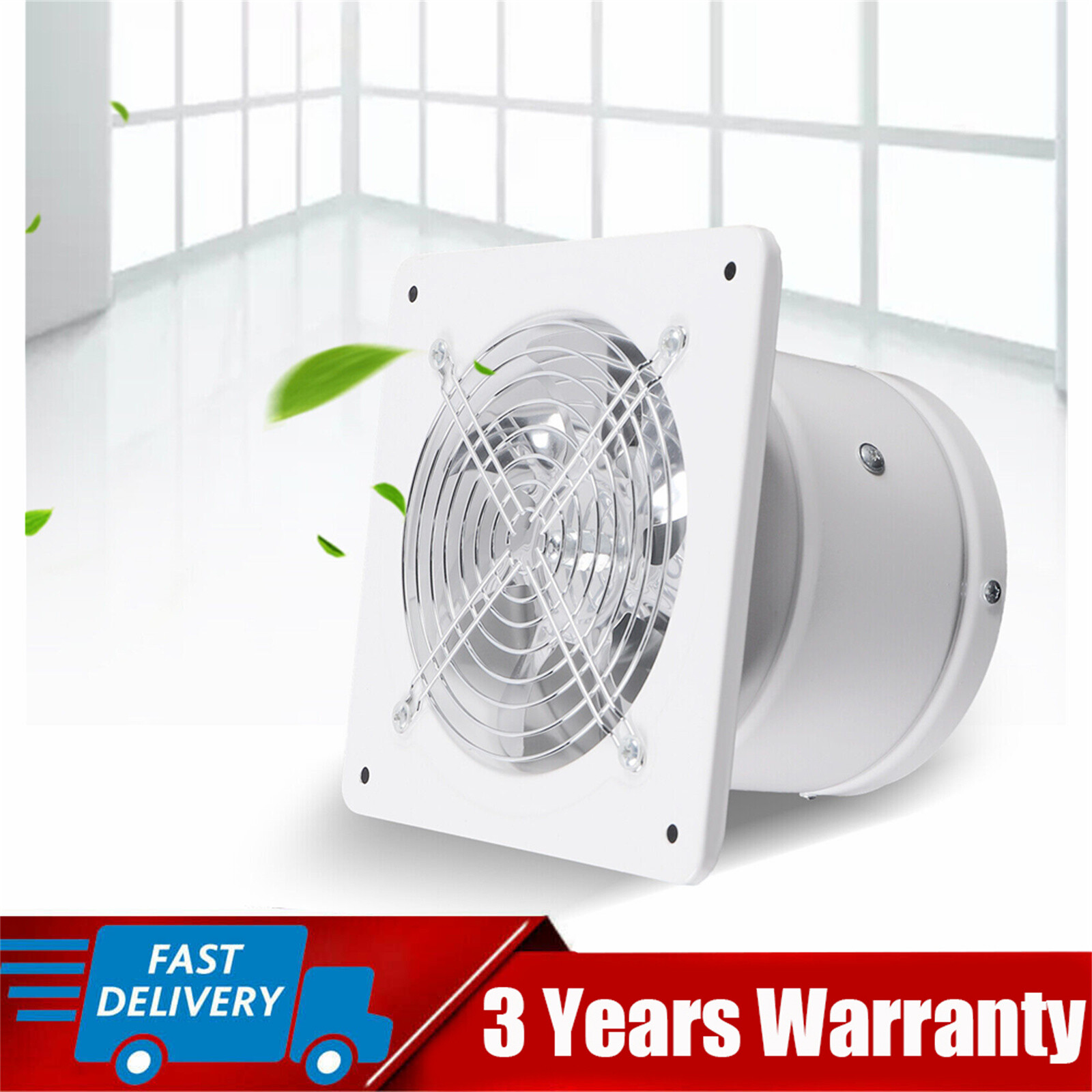 6in Ceiling Bathroom Ventilation Fan Air Vent Exhaust Toilet Bath Wall Mount Fan