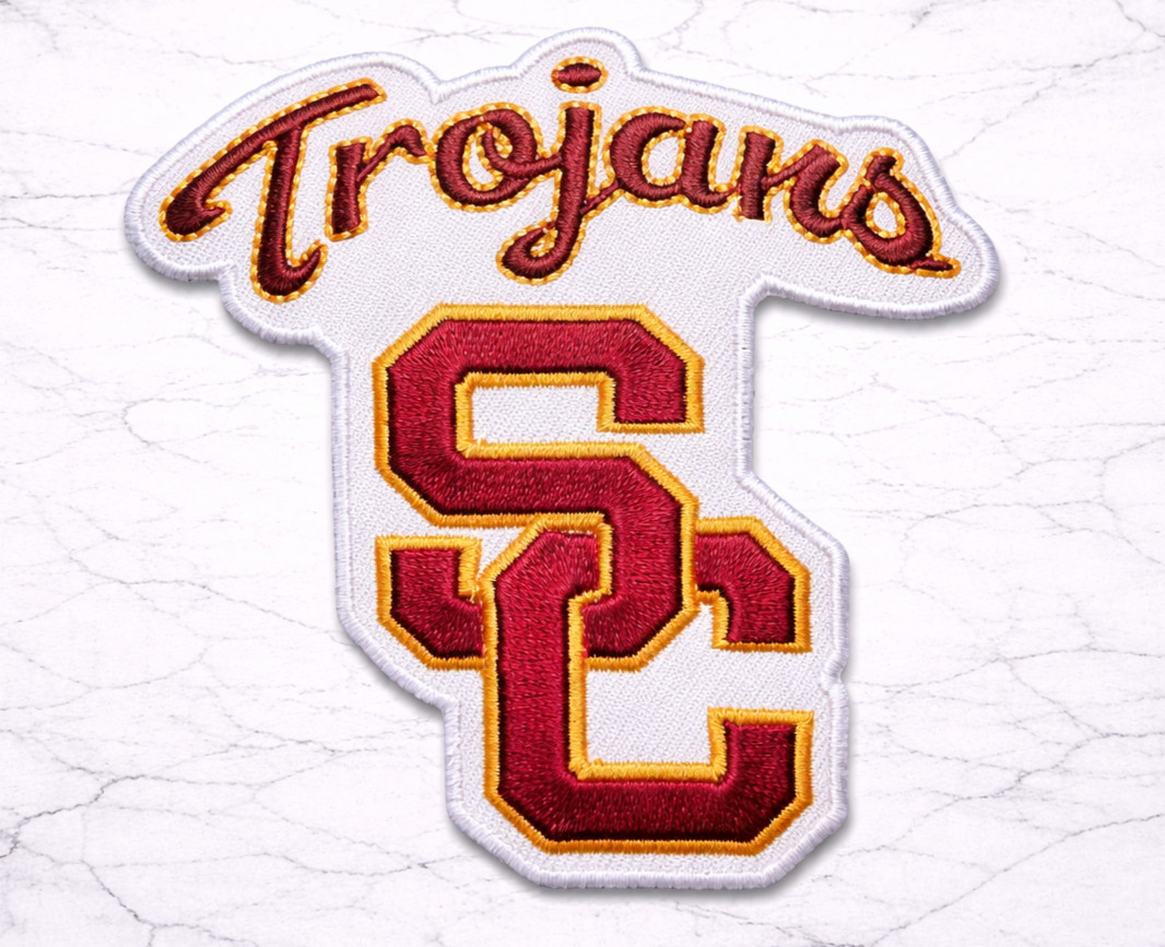 USC TROJANS NCAA EMBROIDERED IRON ON PATCH 2.25"X2.25" FREE SHIPPING&TRACKING