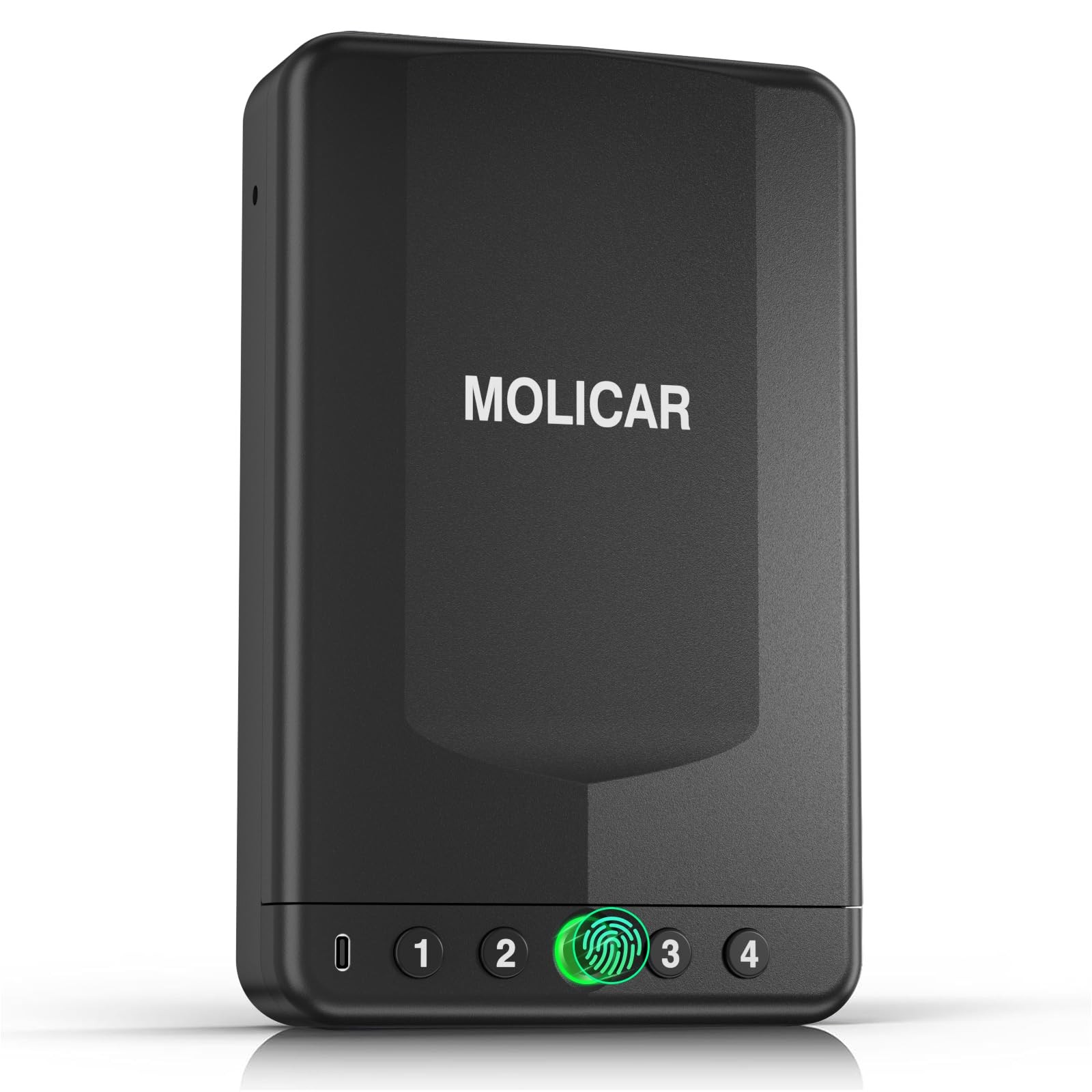 MOLICAR Gun Safe for Handgun Small Biometric Pistol Small, Black