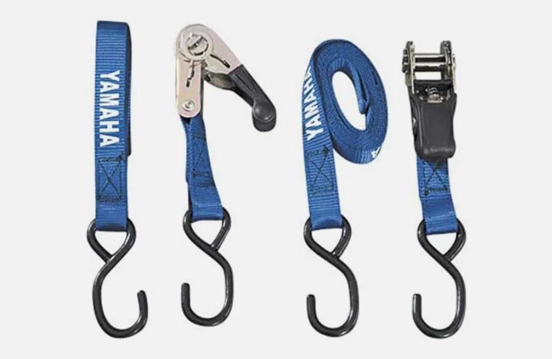 Yamaha 10' Ratcheting Tie-Down Straps Blue ATV UTV Motorcycle PWC ACC-0SS58-40-3