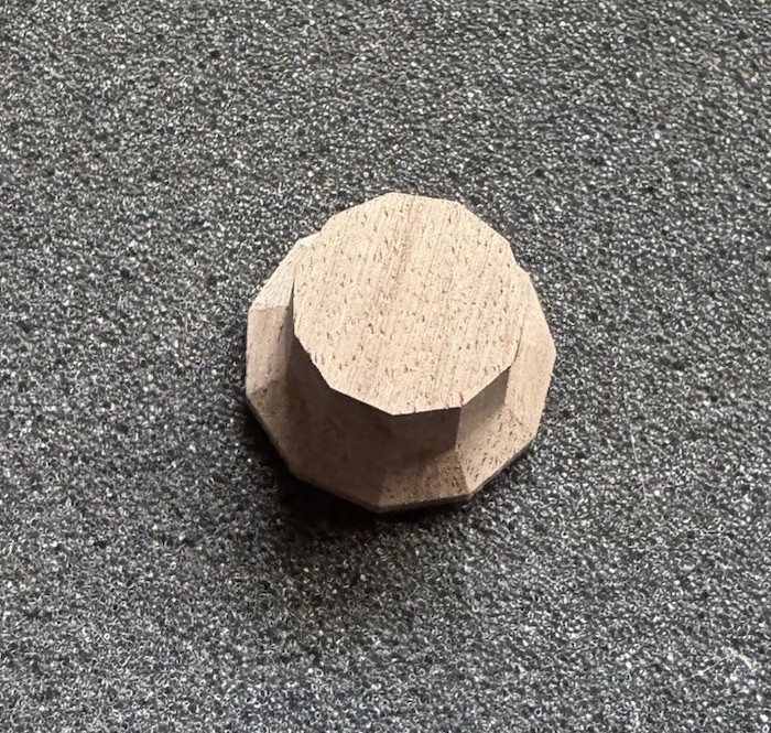 Black Walnut 1122 Facet Cut Volume/Tone Knob - 1.5mm Set Screw/6mm Shaft