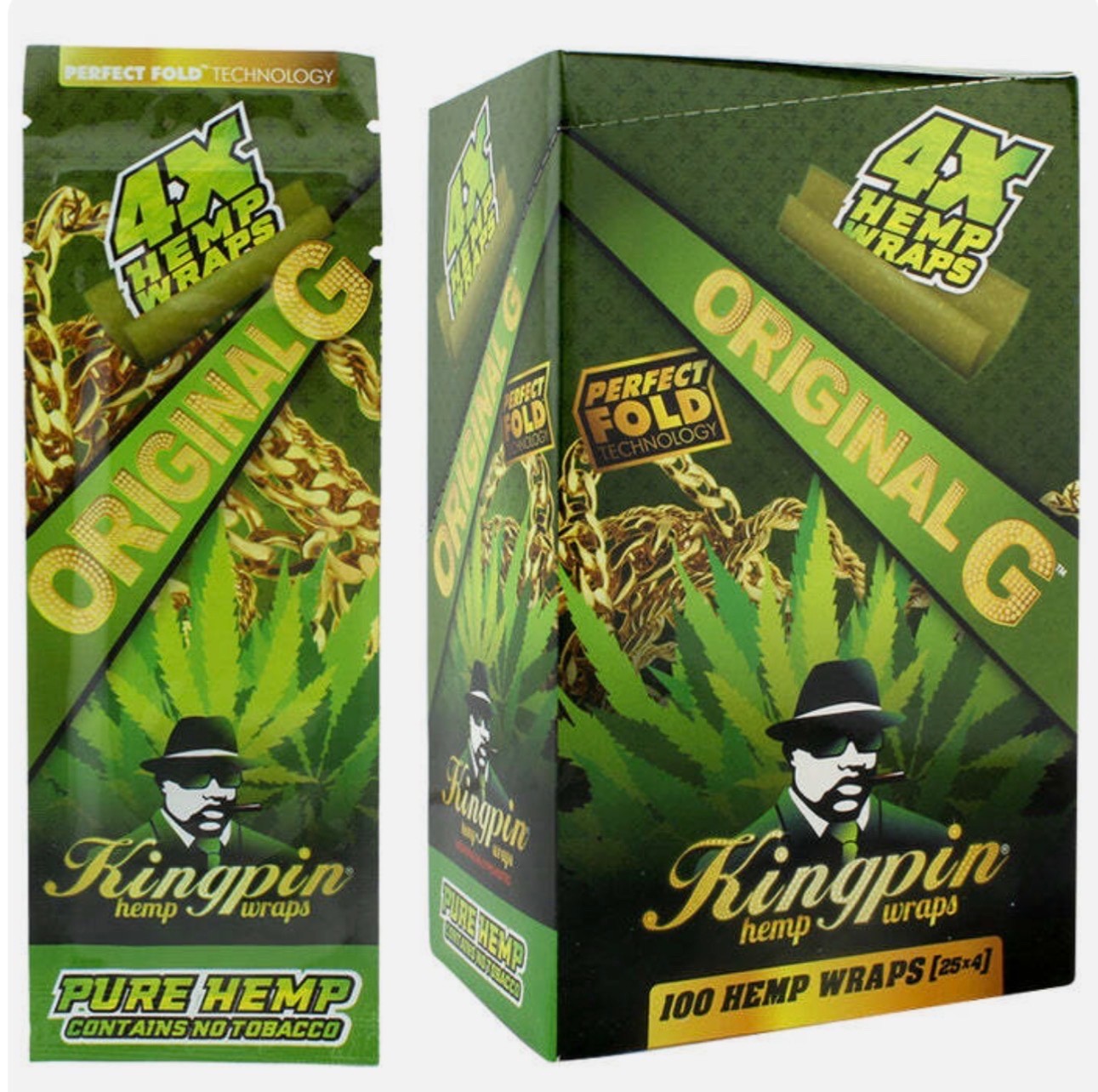 Kingpin Herbal Papers/ Wraps Original/Natural 6/4ct packs 24pc