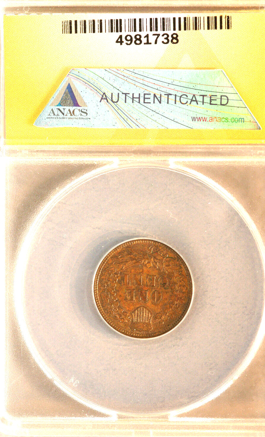 1907 Indian Cent Doubled Date 7/7. ANACS MS60 BRN