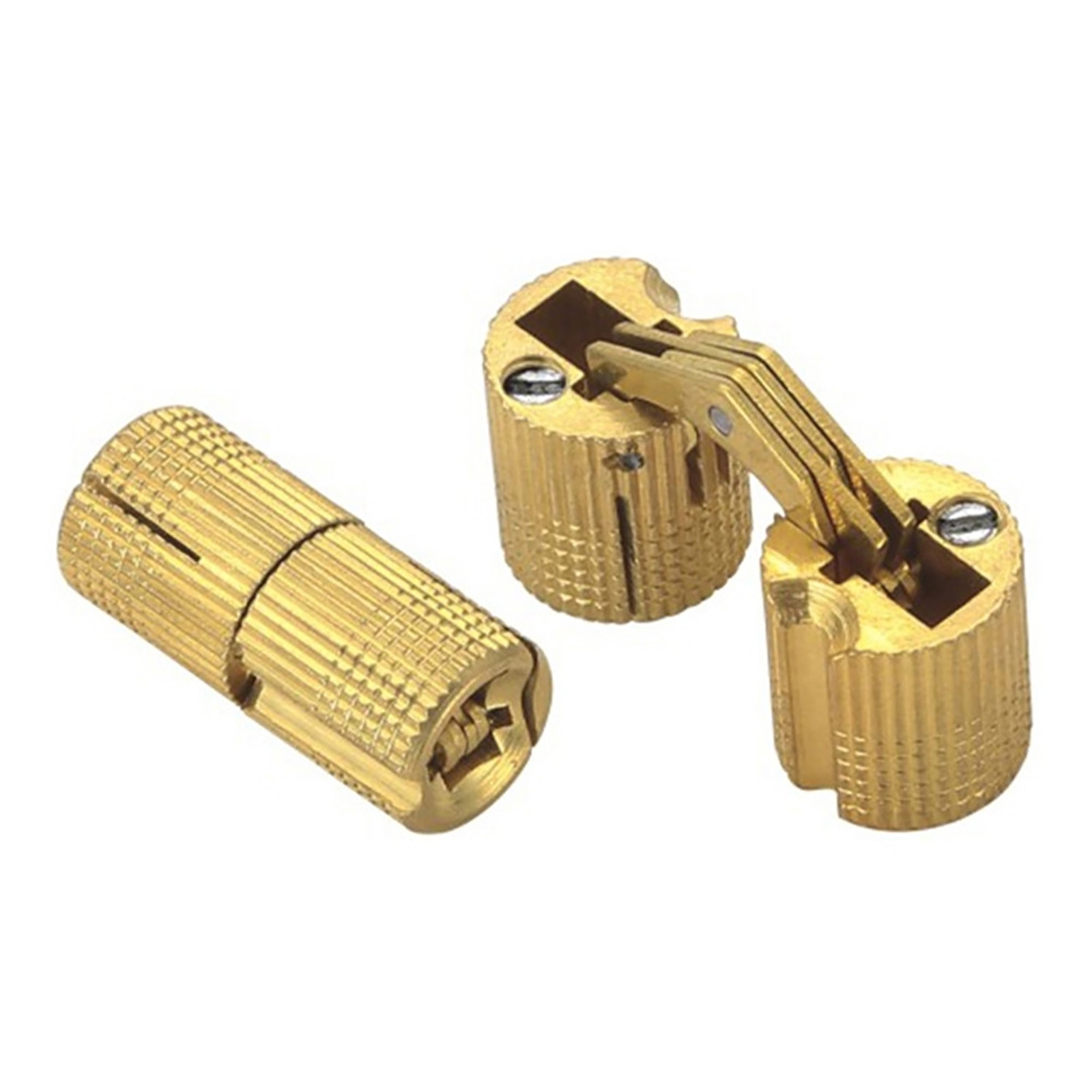 4Pcs/Set 10mm Brass Invisible Cabinet Hidden Barrel Hinge Accessories Part D