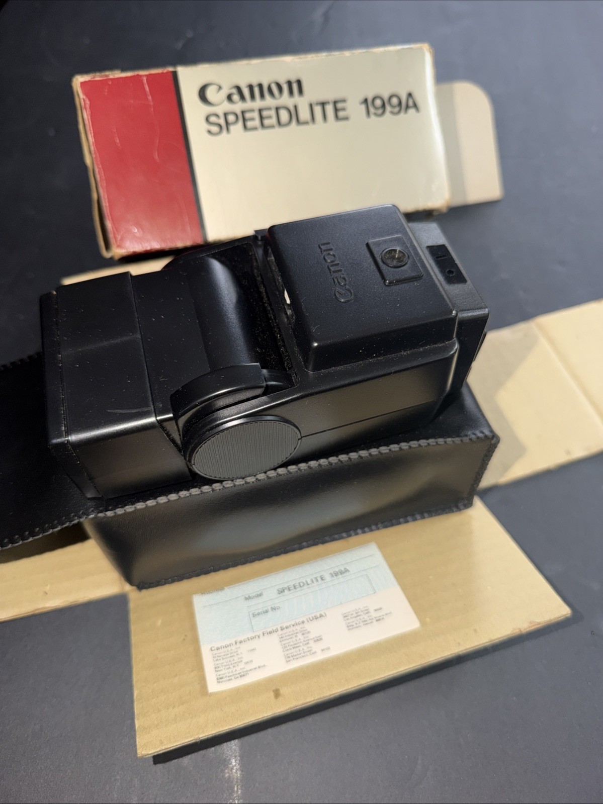 Canon Speedlite 199A Shoe Mount Flash for  Canon With Box Vintage