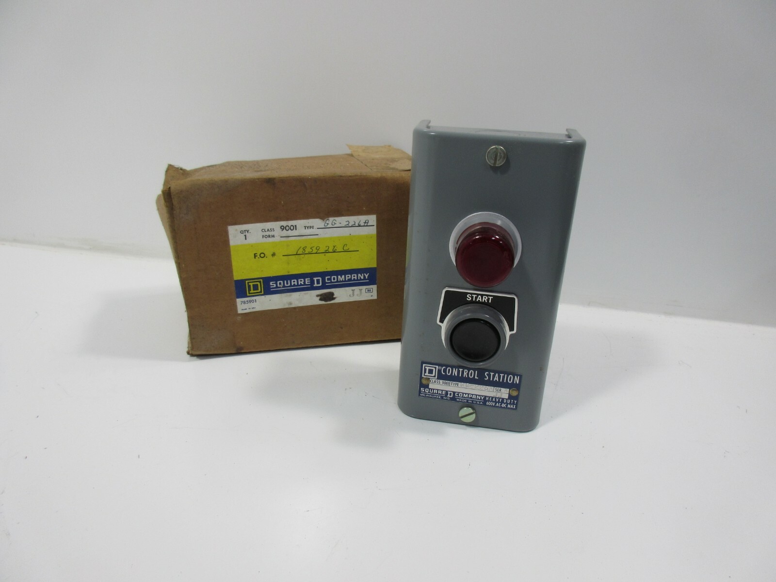 *NEW* SQUARE D 9001 GG-226A SERIES A CONTROL STATION (TR) *60 DAY WARRANTY*