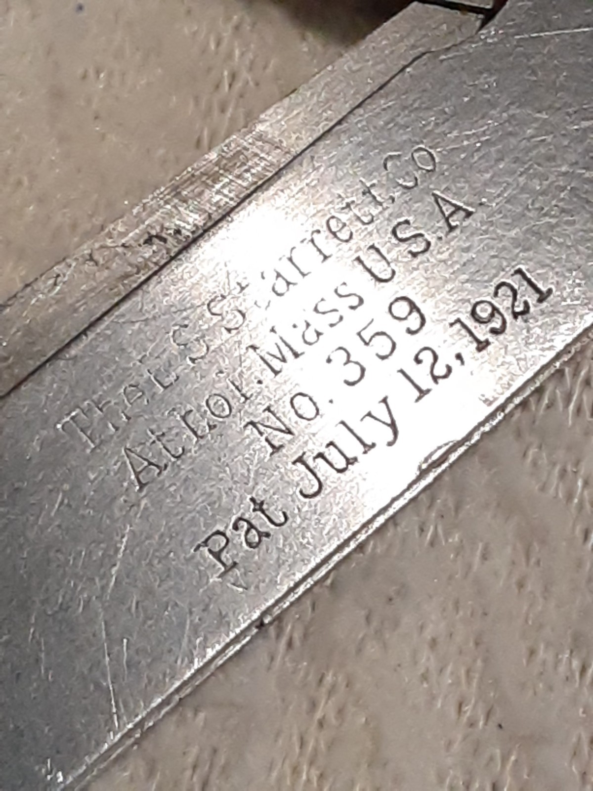 Vintage Starrett Bevel Protractor #359 Pat 1921