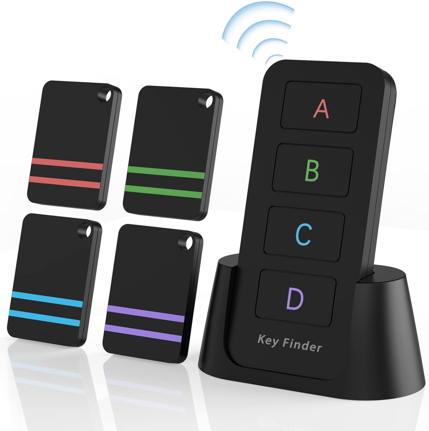 Remote Control Finder, Pack of 4 Find My Keys Device | Stick on Remote Finder Be